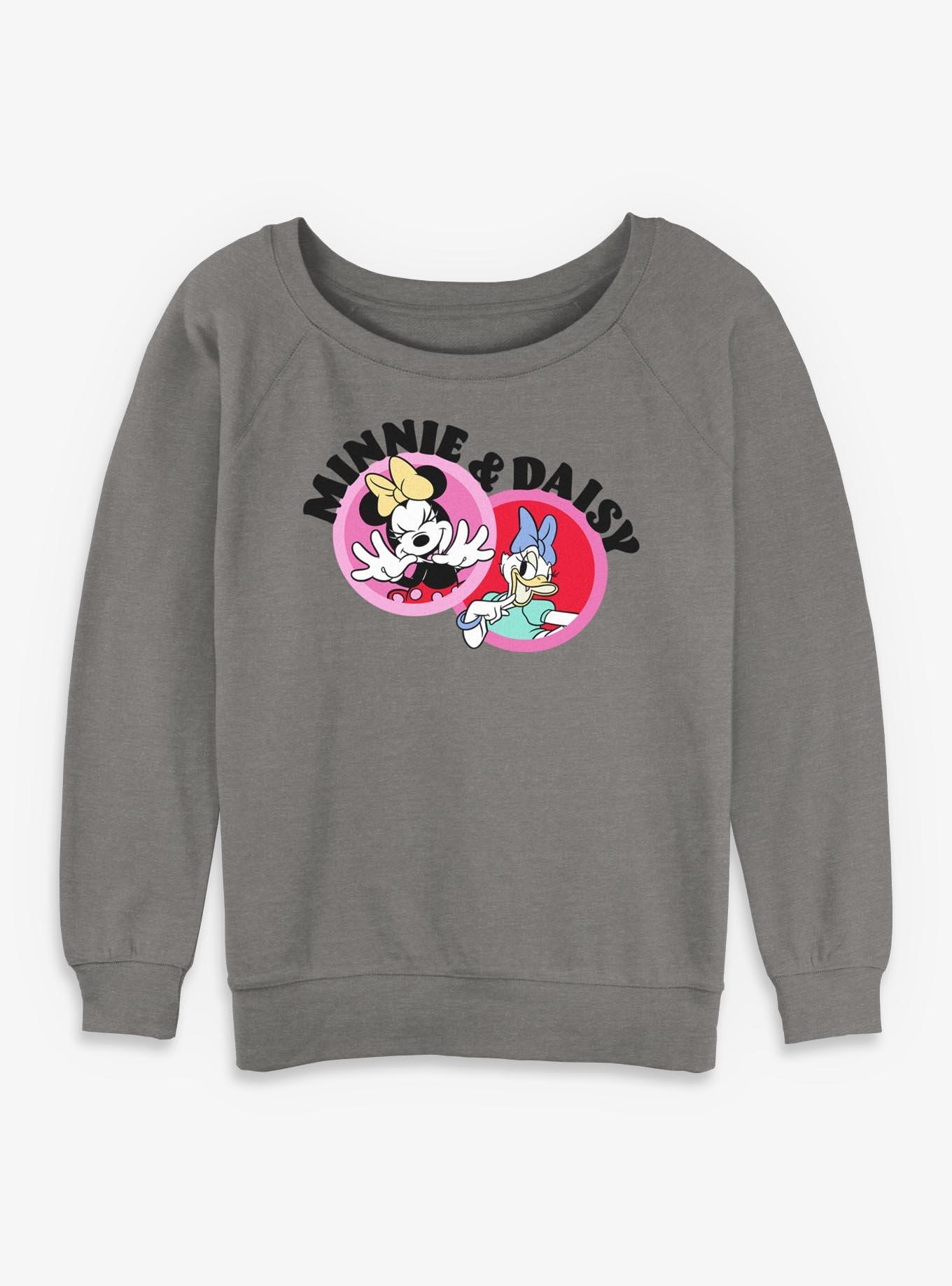Disney Minnie Mouse & Daisy Icon Cute Womens Slouchy Sweatshirt
