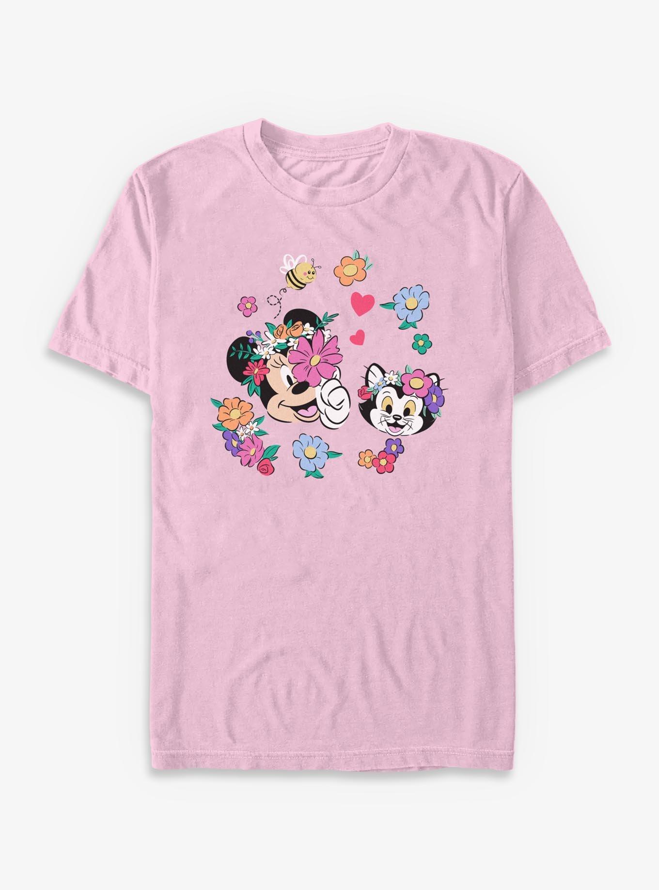 Disney Minnie Mouse Figaro And Flowers Garment-Dyed T-Shirt