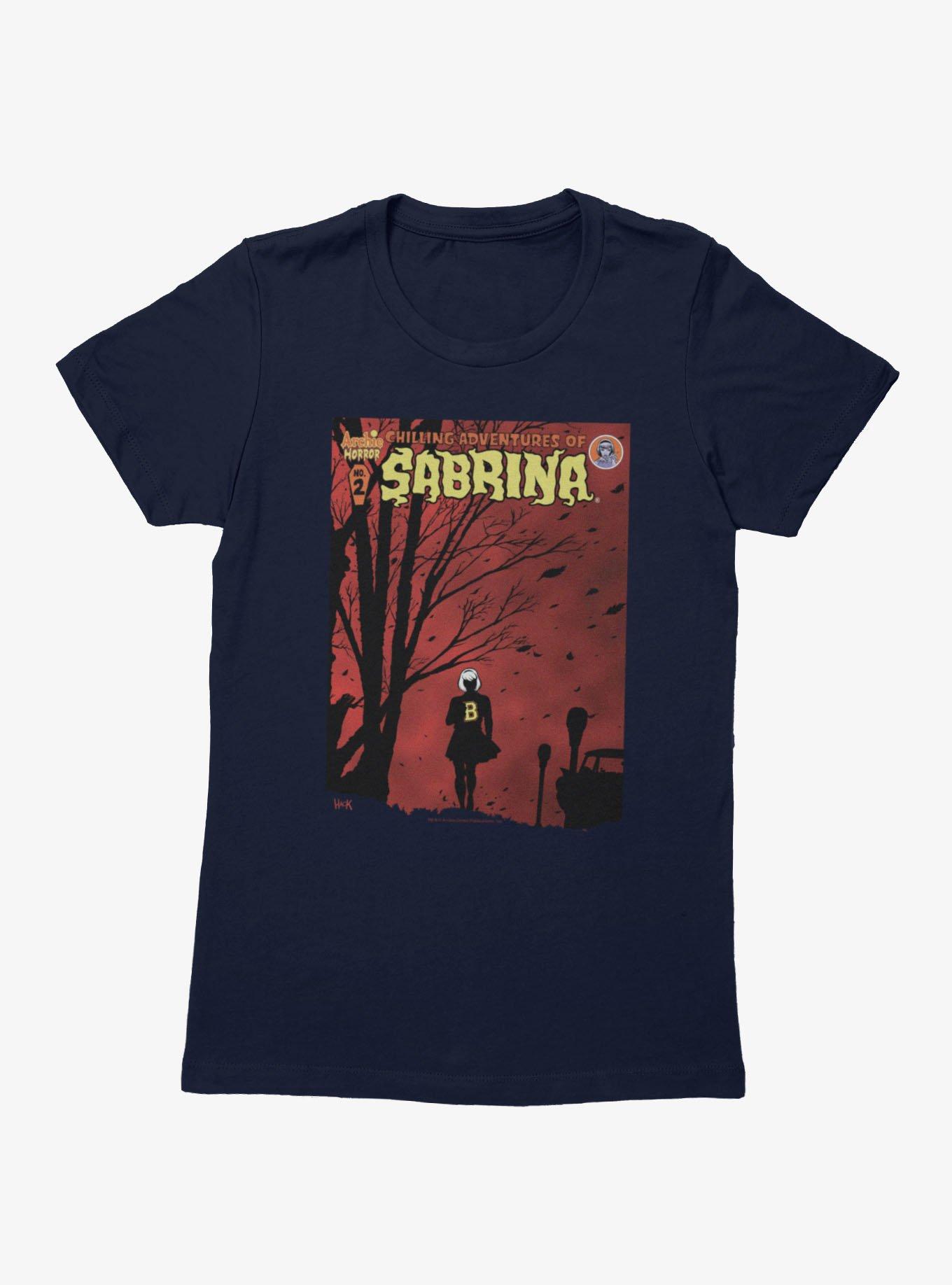 Chilling Adventures Of Sabrina Cover No 2 Silhouette On A Red Night Womens T-Shirt