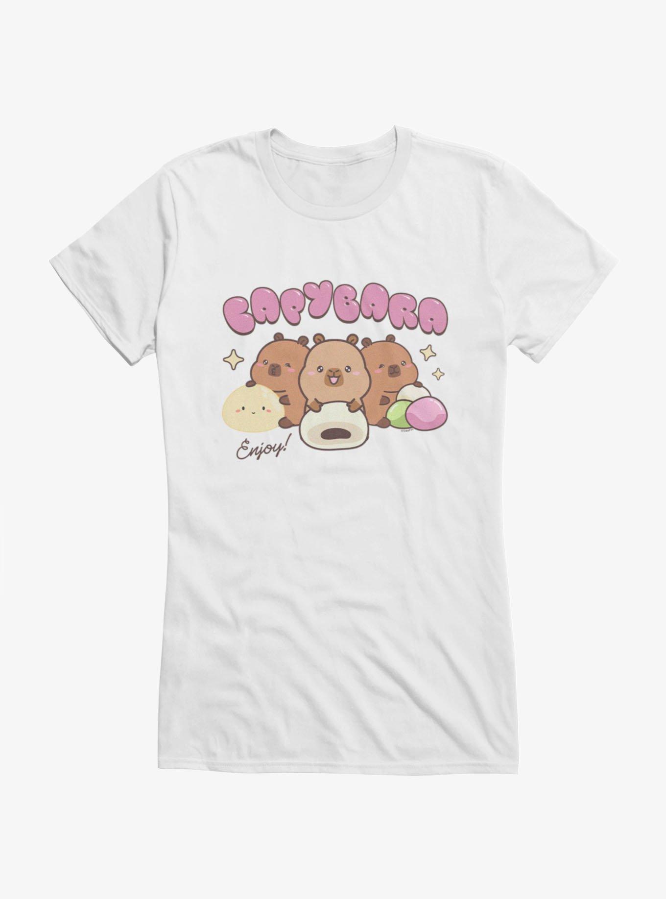 Capyfun Capybara Snack Time Sweets Girls T-Shirt