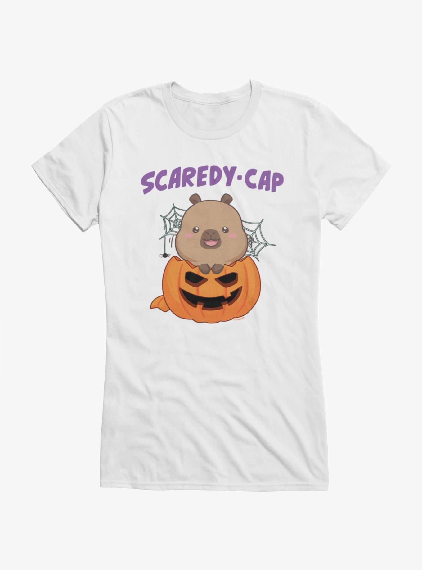 Capyfun Capybara Scaredy-Cap Pumpkin Girls T-Shirt