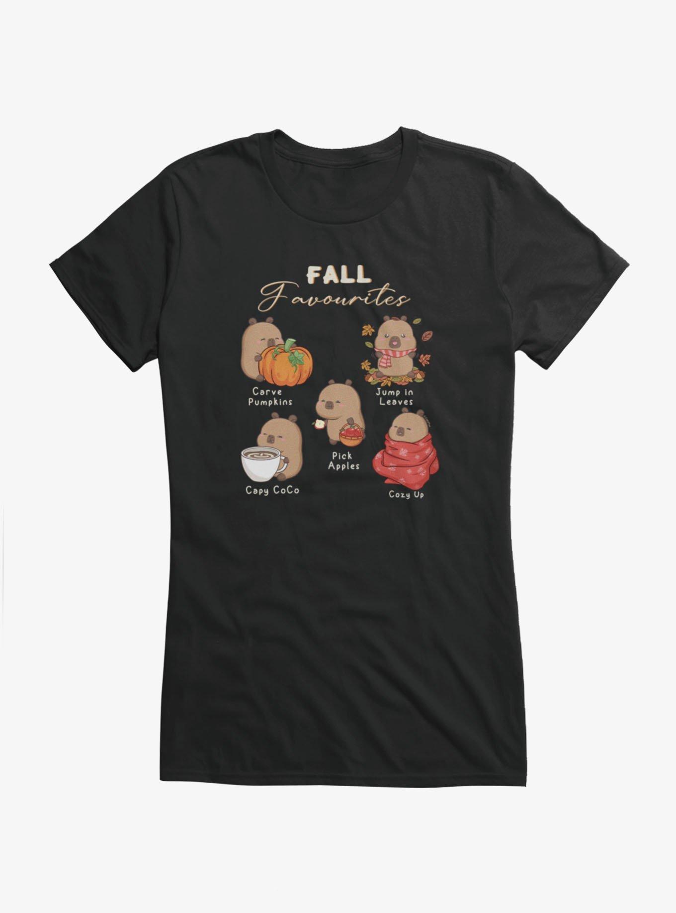 Capyfun Capybara Fall Favorite Capy Girls T-Shirt