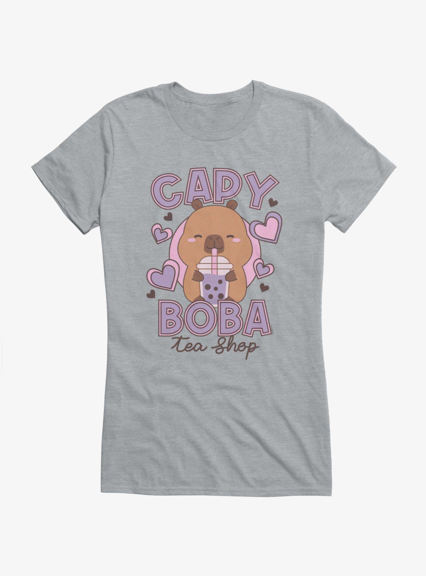 Capyfun Capybara Capy Boba Tea Shop Girls T-Shirt