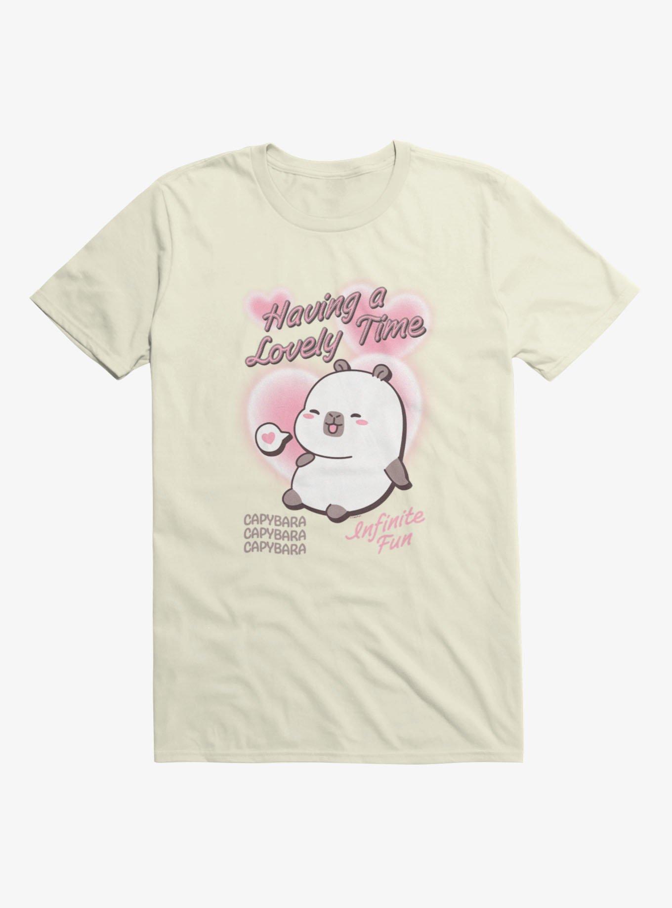 Capyfun Capybara Having Lovely Time T-Shirt, , hi-res view 1