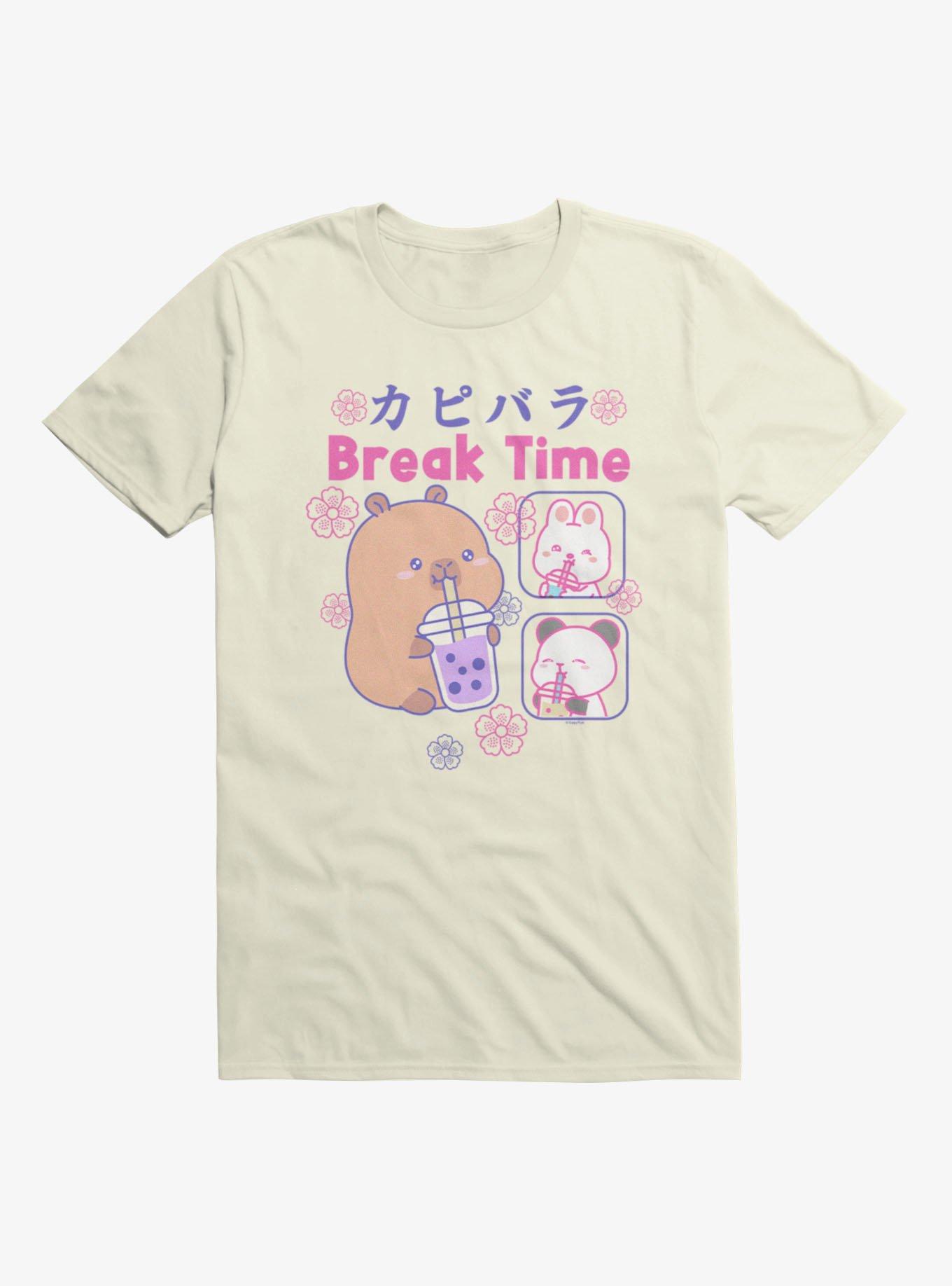 Capyfun Capybara Break Time Boba T-Shirt, , hi-res view 1
