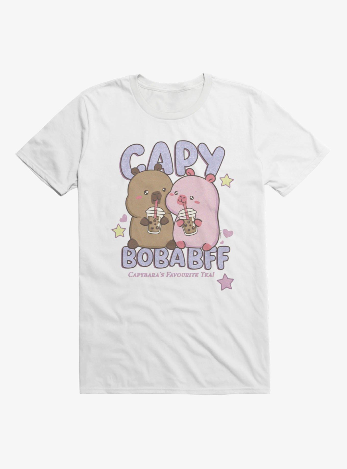 Capyfun Capybara Capy Boba Bff Tea T-Shirt