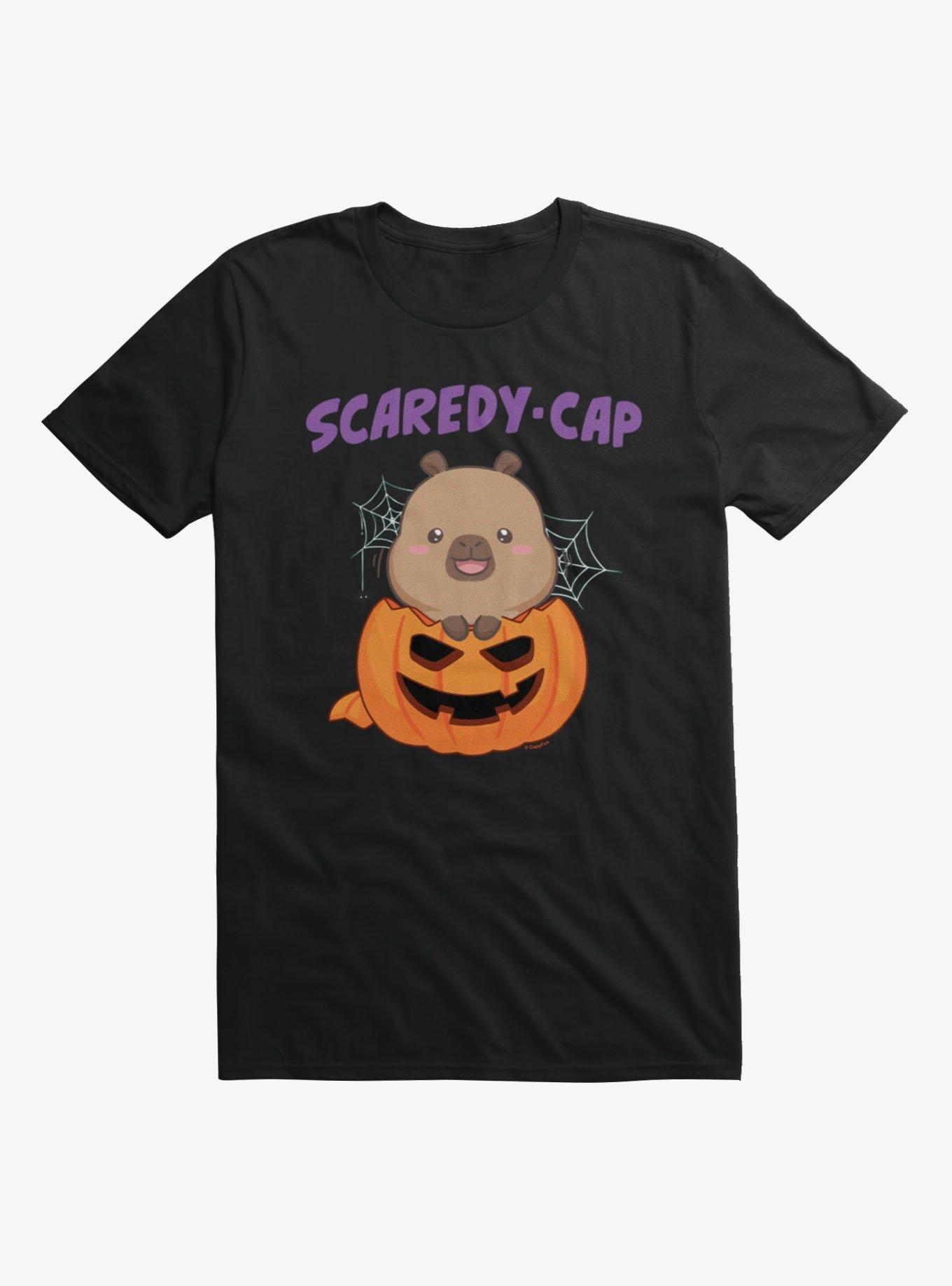 Capyfun Capybara Scaredy-Cap Pumpkin T-Shirt