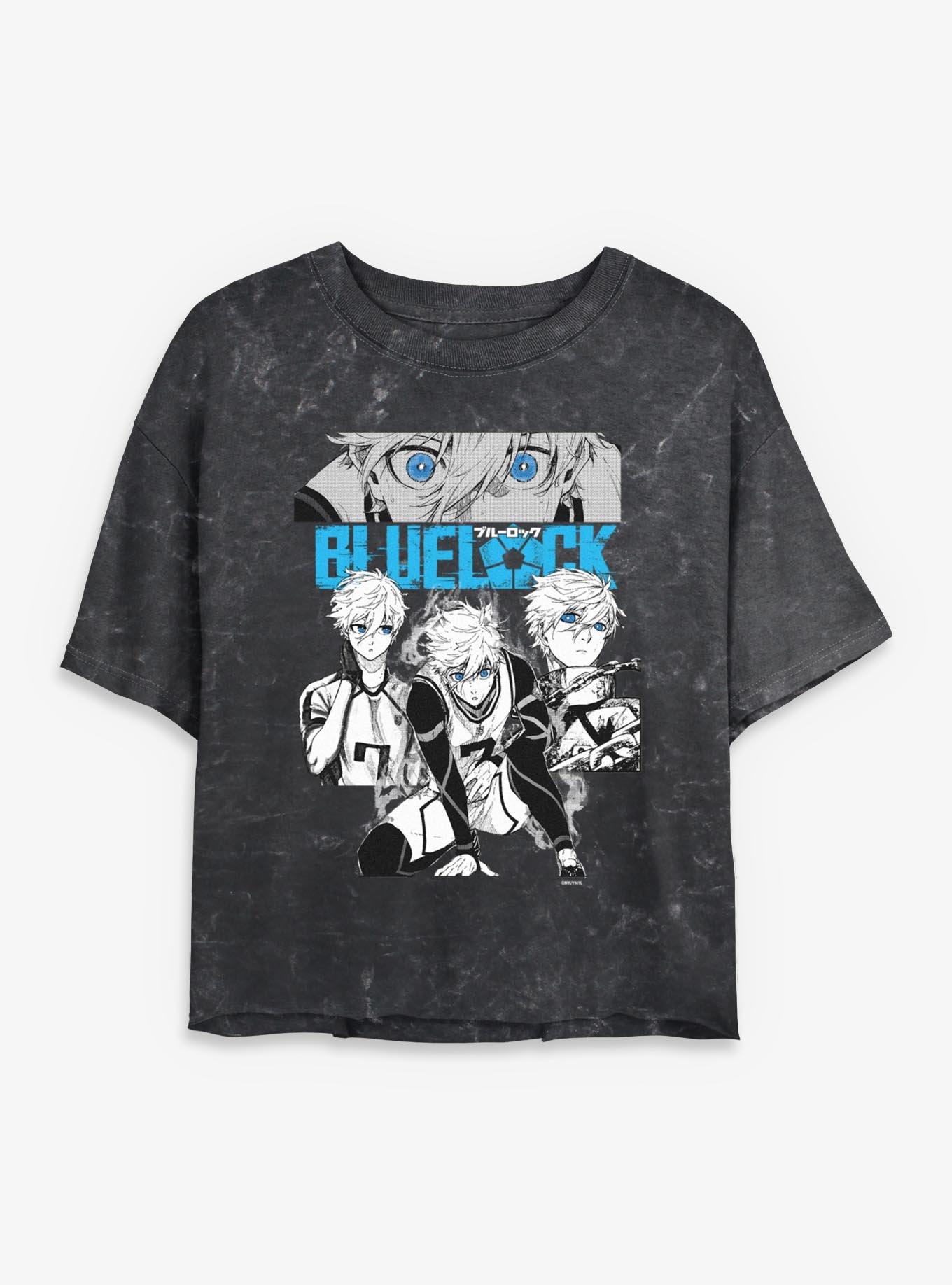 Blue Lock Lotsa Nagi Mineral Wash Womens Crop T-Shirt