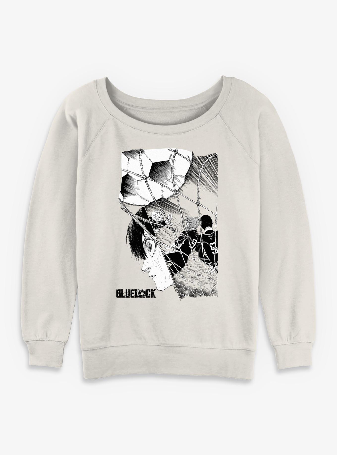 Blue Lock Goal Zoom Panel Womens Slouchy Sweatshirt