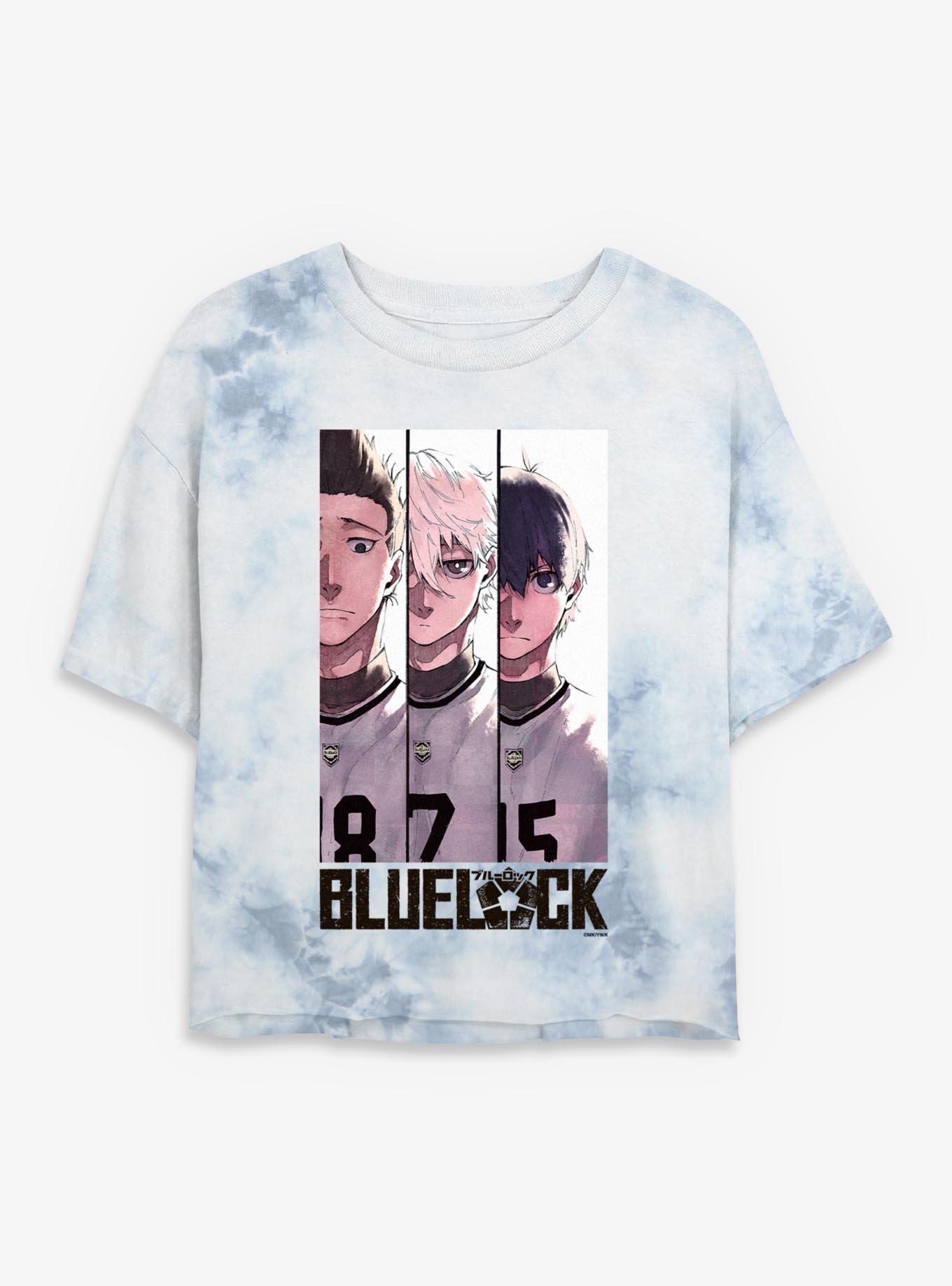 Blue Lock Team BLEven Tie Dye Crop Womens T-Shirt