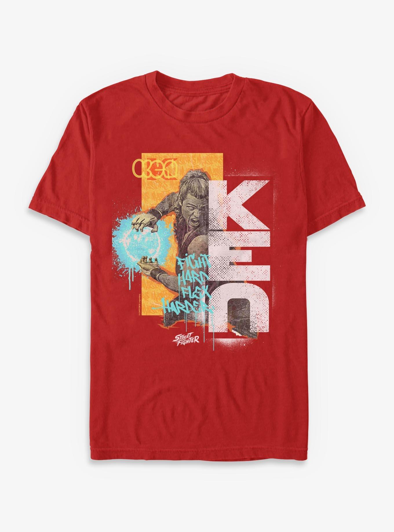 Street Fighter Fight Hard Flex Harder T-Shirt