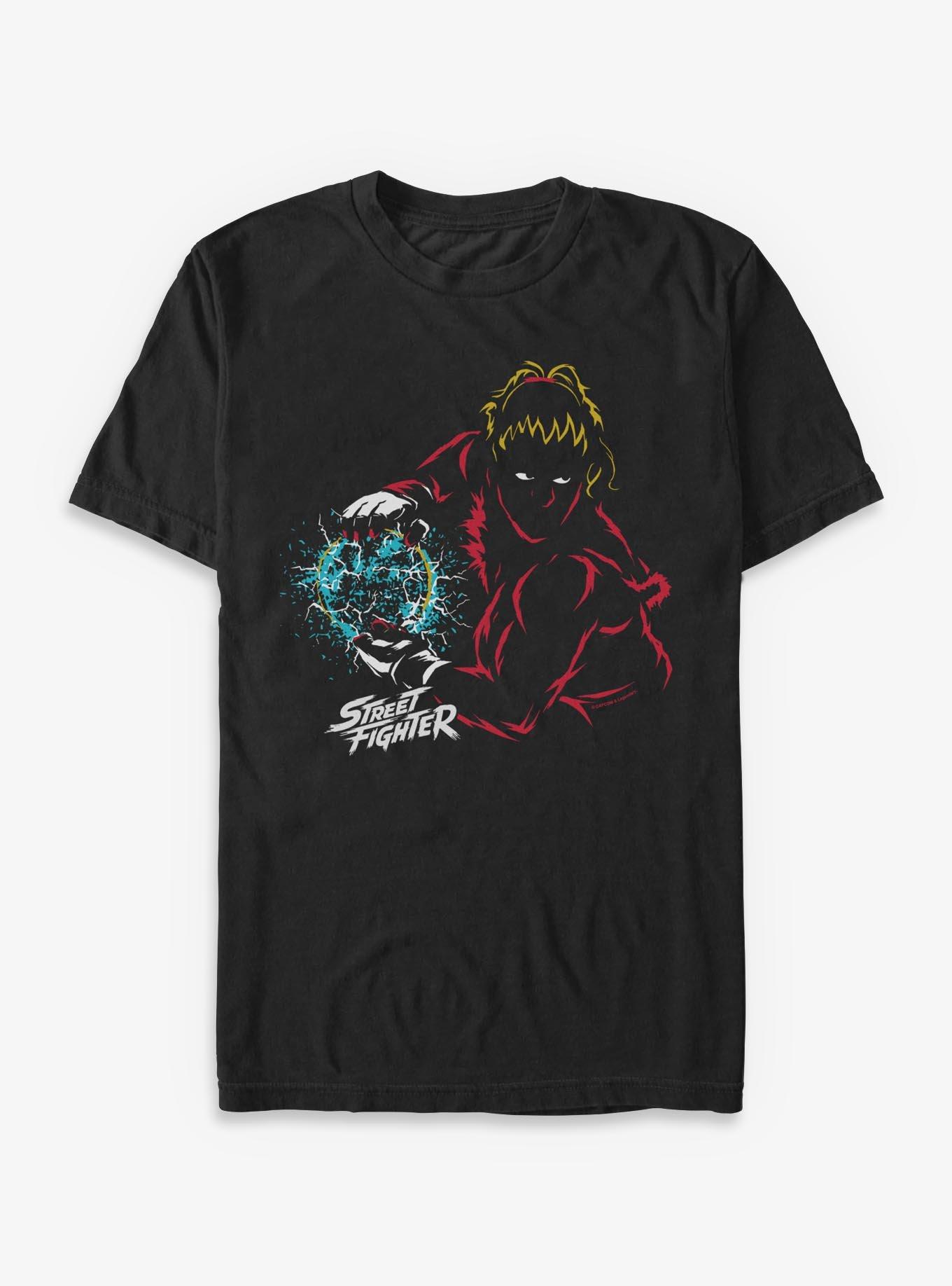 Street Fighter Ken Outline Sketch T-Shirt