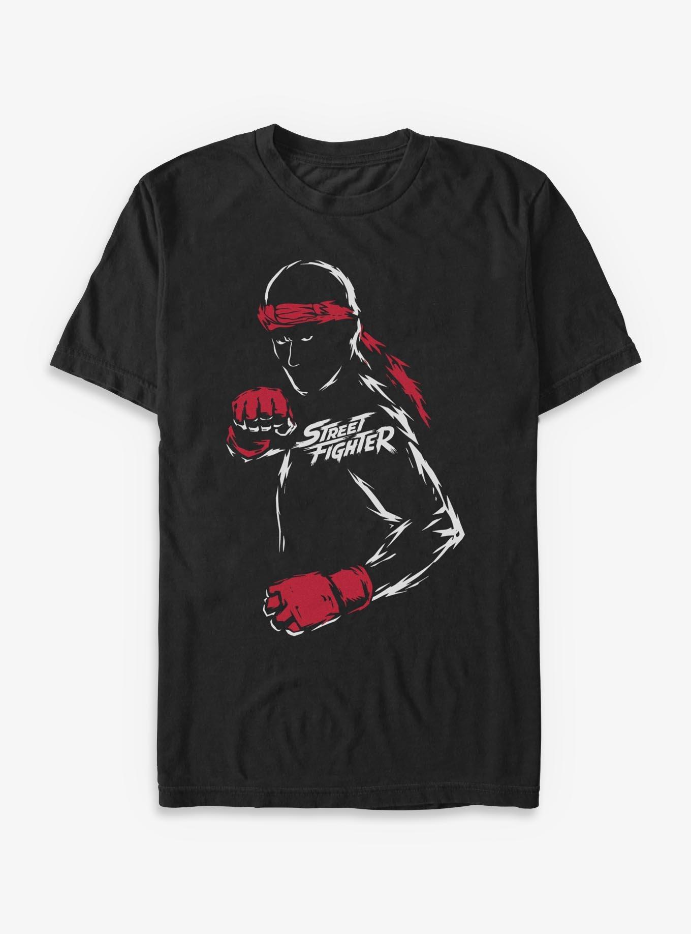 Street Fighter Ryu Distressed Outline Sketch T-Shirt