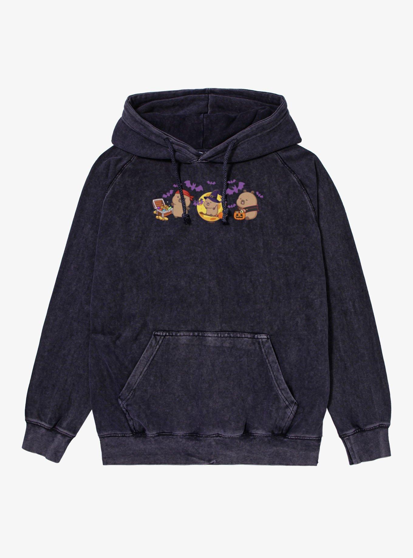 Capyfun Capybara Halloween Capy Mineral Wash Hoodie