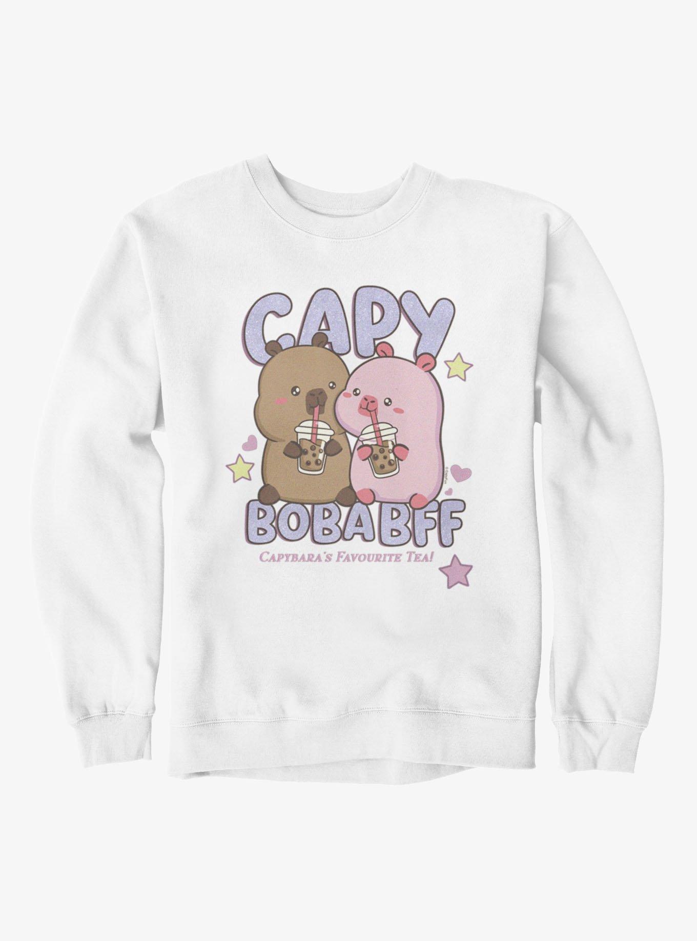 Capyfun Capybara Capy Boba Bff Tea Sweatshirt