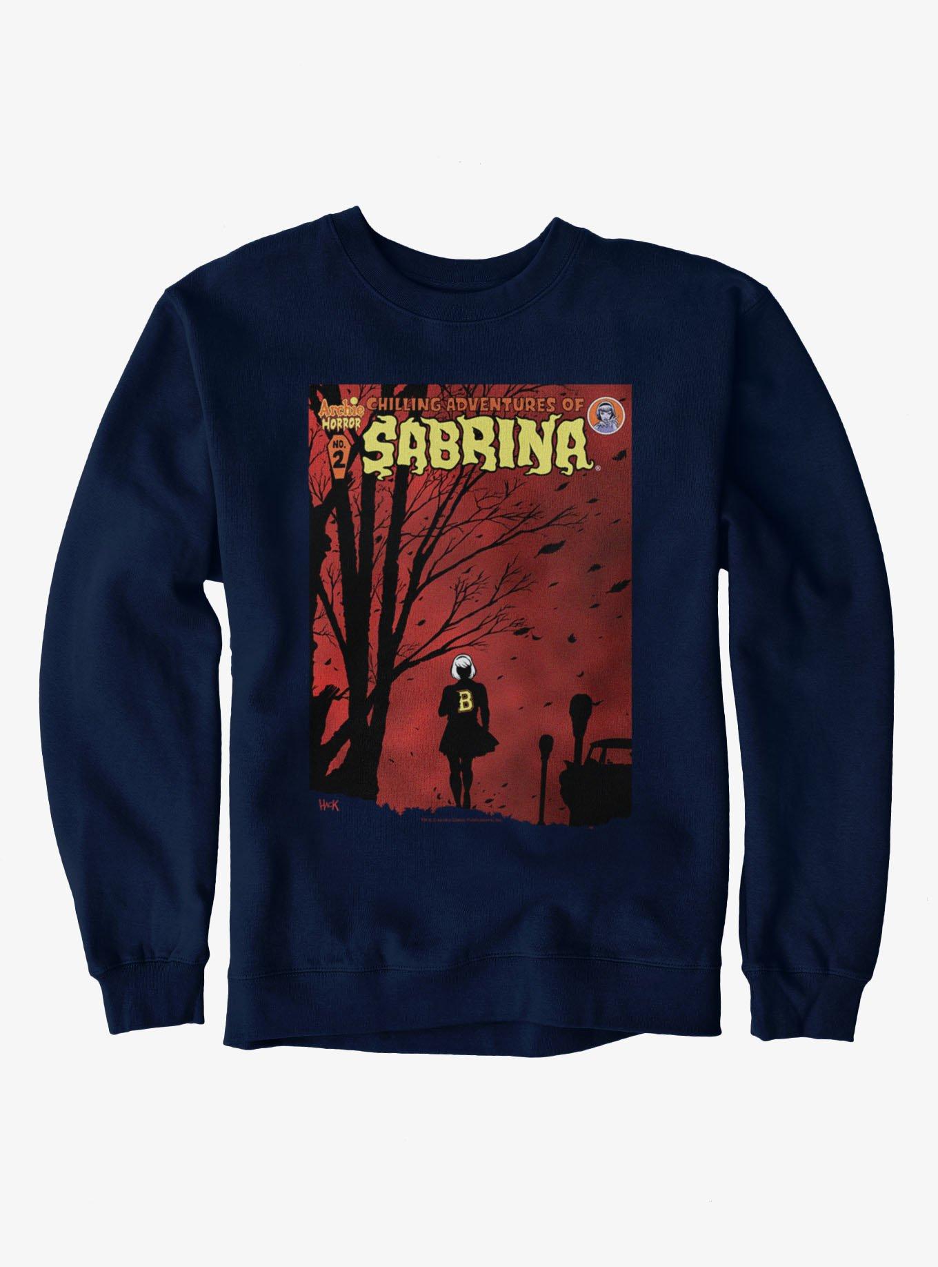 Chilling Adventures Of Sabrina Cover No 2 Silhouette On A Red Night Sweatshirt