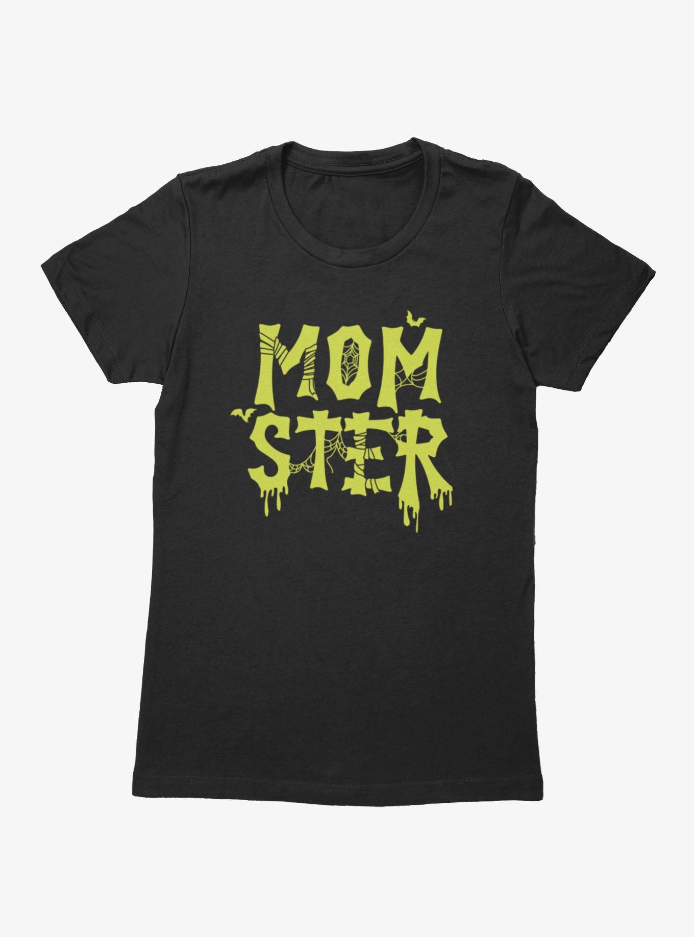 Momster Spooky Bone Webs Bats Womens T-Shirt