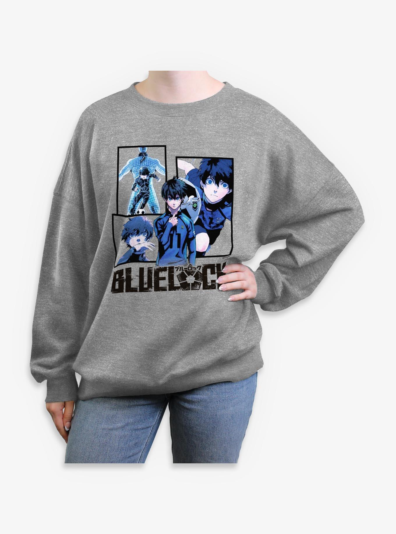 Blue Lock Isagi Collage Womens Oversized Sweatshirt