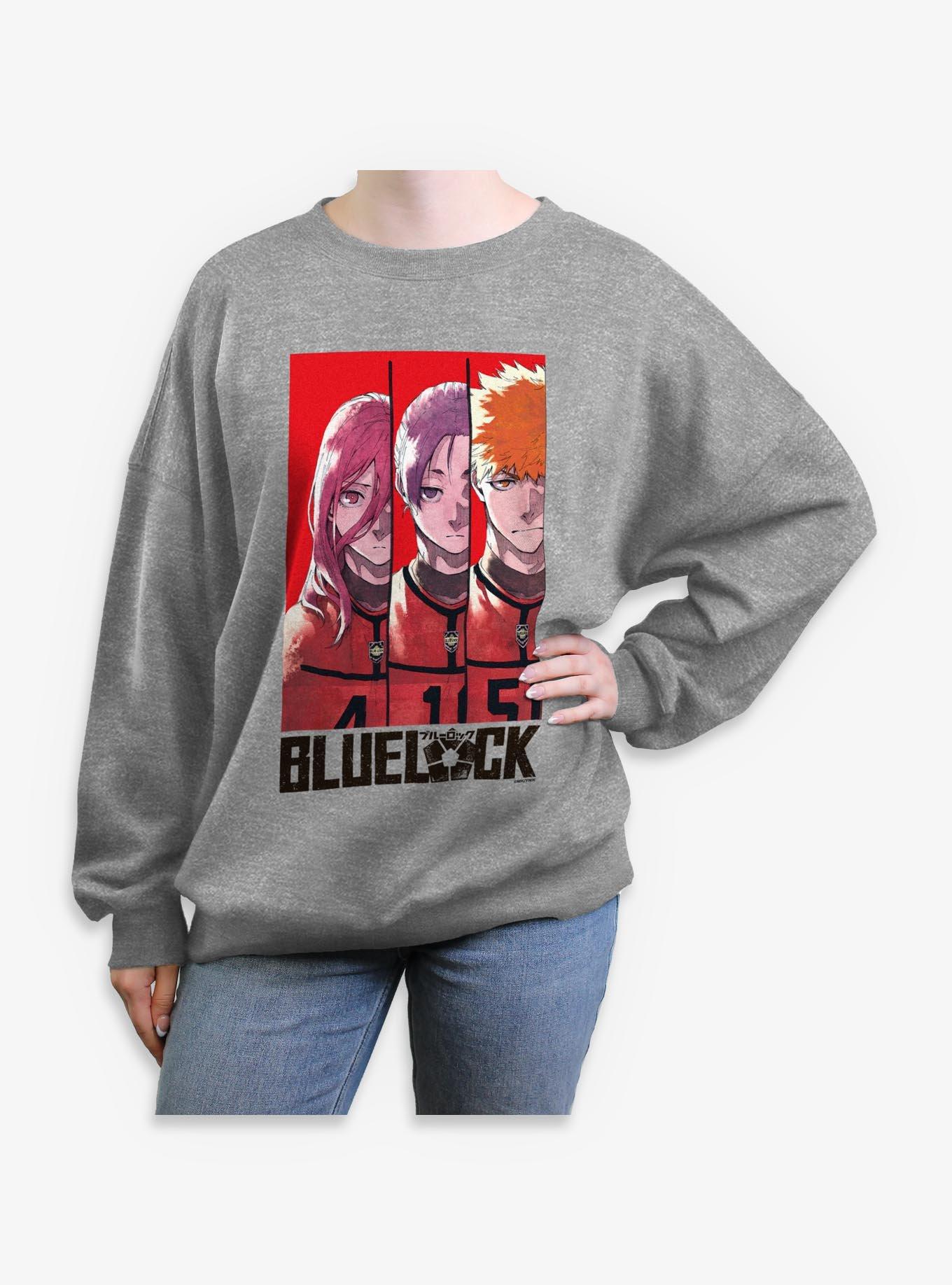 Blue Lock Team Red Womens Oversized Sweatshirt