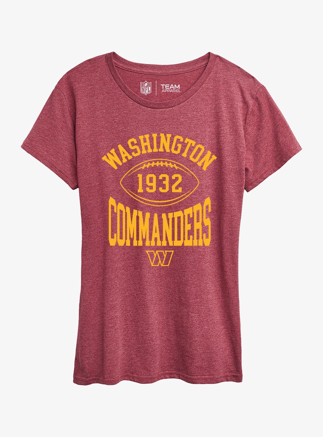 NFL Washington Commanders Pro Block Football Womens T-Shirt