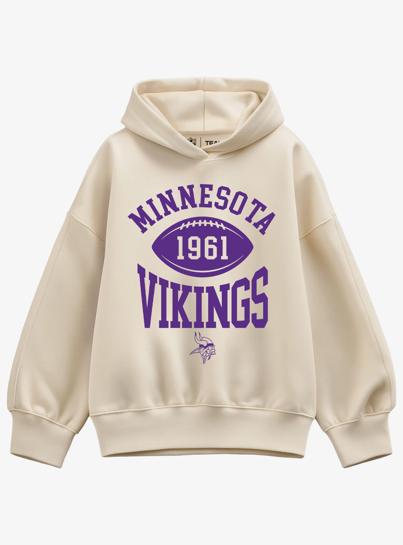 NFL Minnesota Vikings Pro Block Football Girls Oversized Sweatshirt