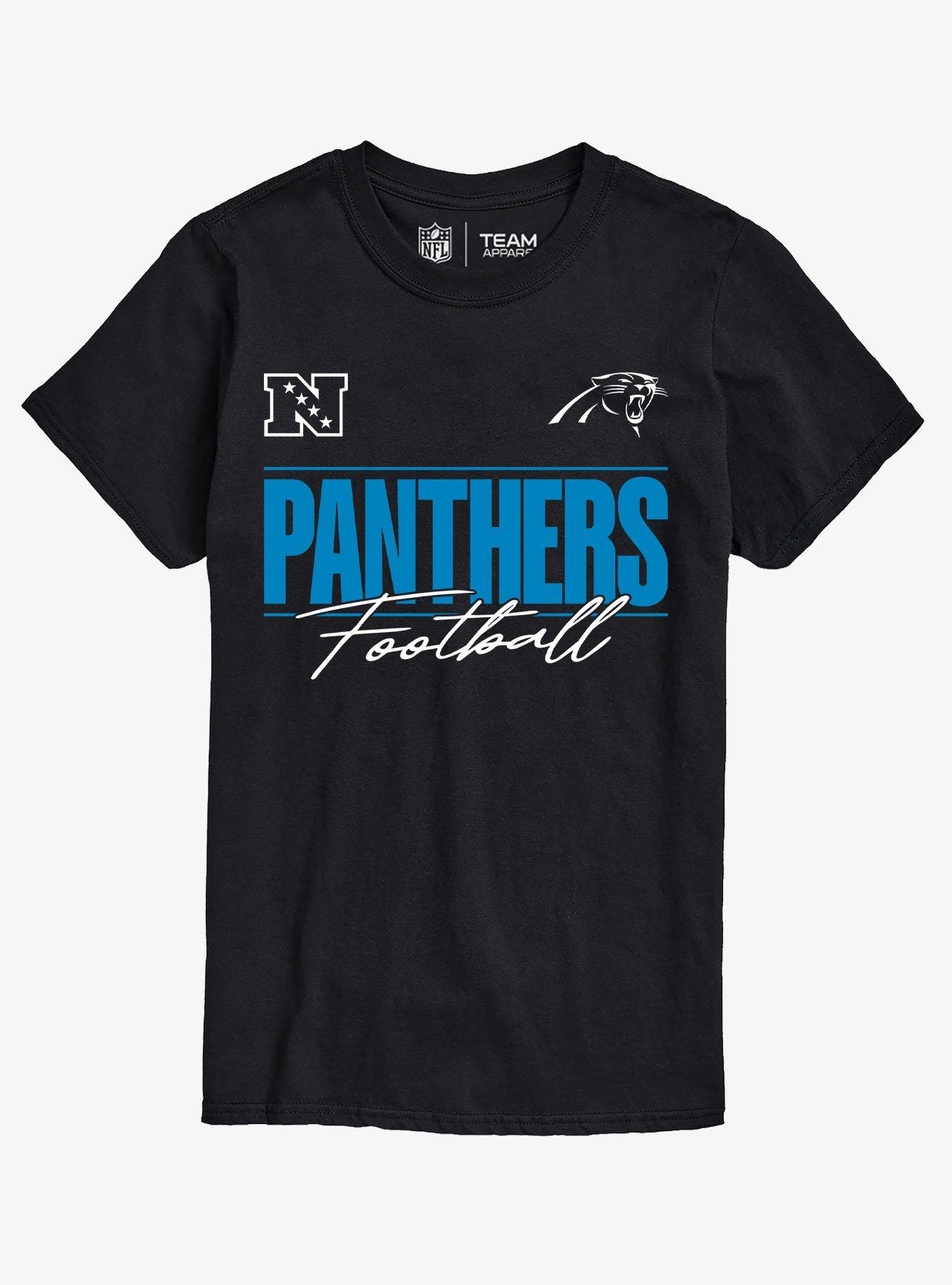 NFL Carolina Panthers Football Jersey T-Shirt, BLACK, hi-res view 1