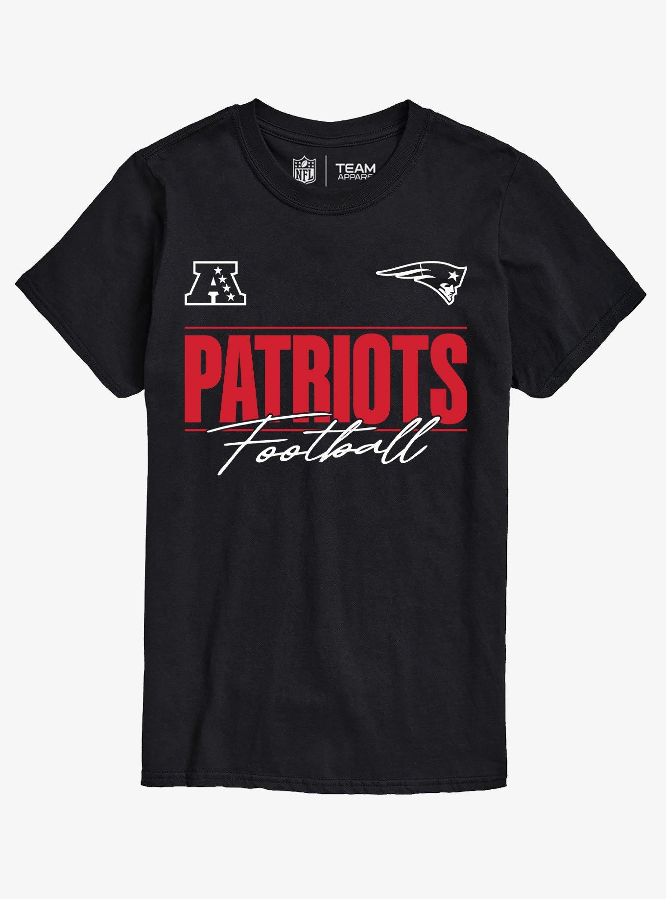 NFL New England Patriots Football Jersey T-Shirt, BLACK, hi-res view 1