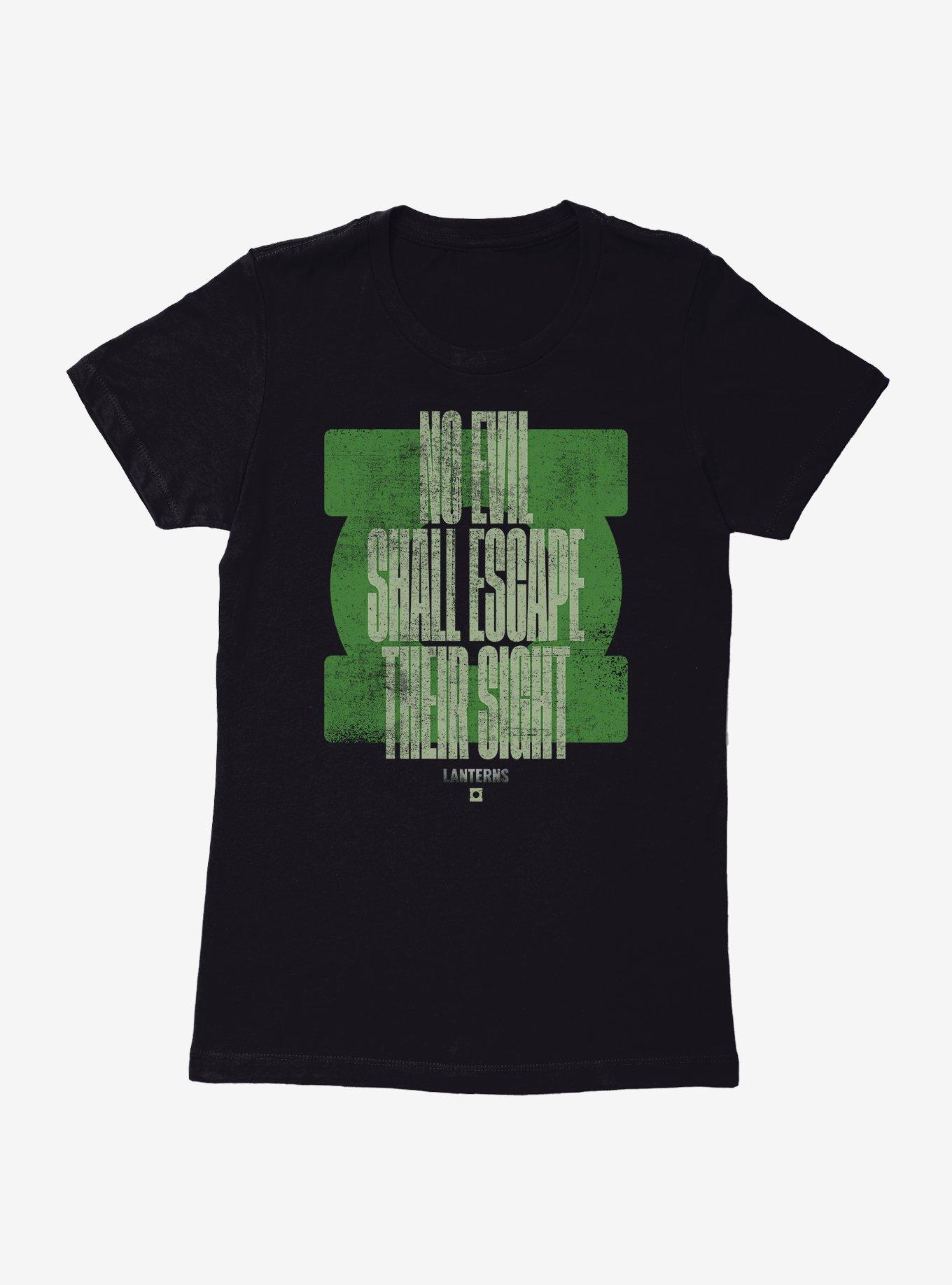 Lanterns No Evil Shall Escape Their Site Distressed Quote Womens T-Shirt