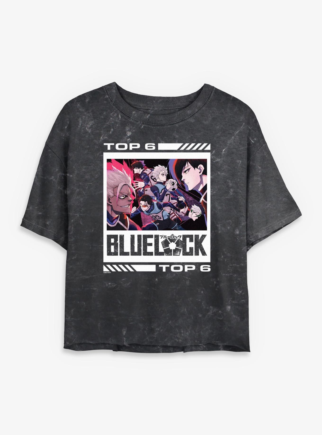 Blue Lock Top 6 Players Girls Mineral Wash Crop T-Shirt