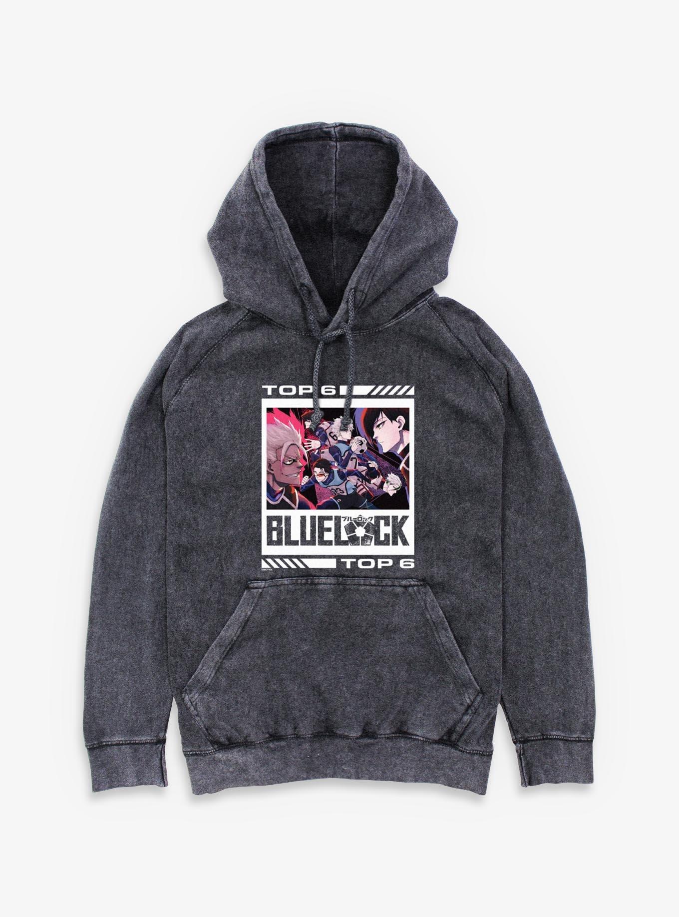Blue Lock Top 6 Players Mineral Wash Hoodie