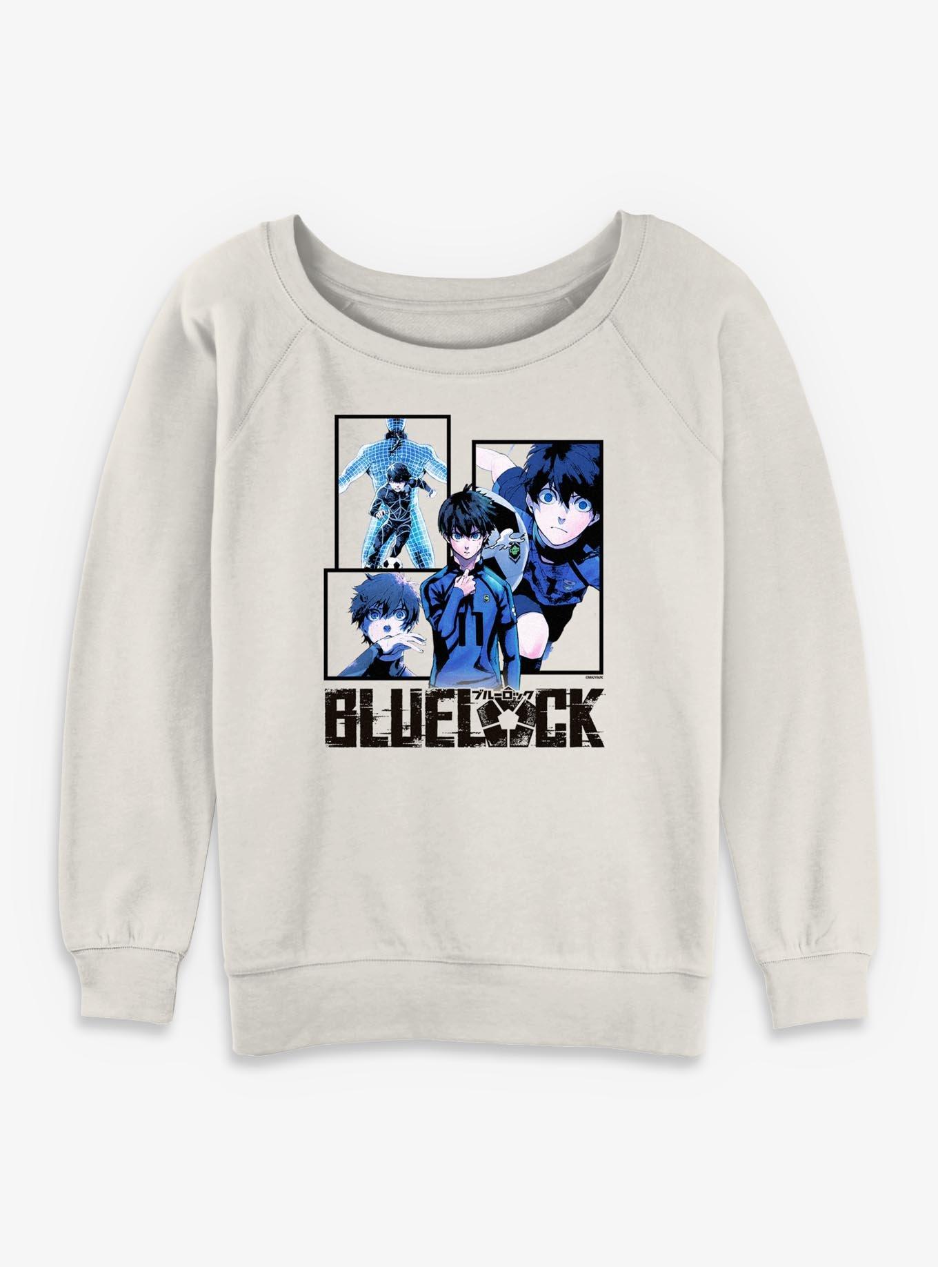 Blue Lock Yoichi Isagi Girls Slouchy Sweatshirt, EGRET, hi-res view 1