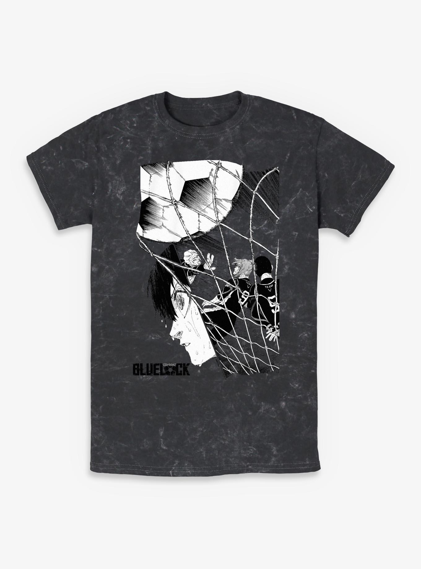 Blue Lock Goal! Mineral Wash T-Shirt, BLACK, hi-res view 1