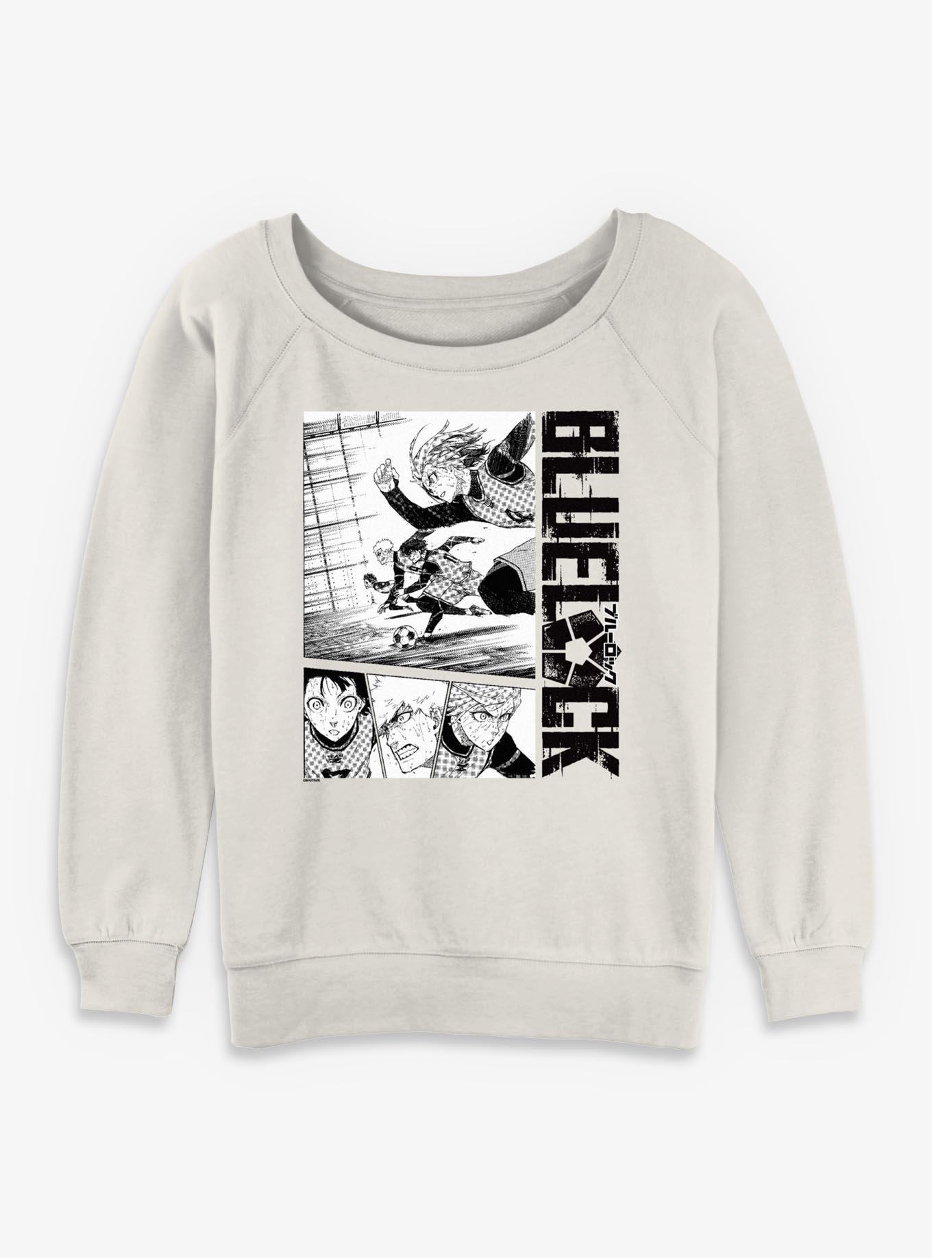 Blue Lock Egoist Four Girls Slouchy Sweatshirt, EGRET, hi-res view 1