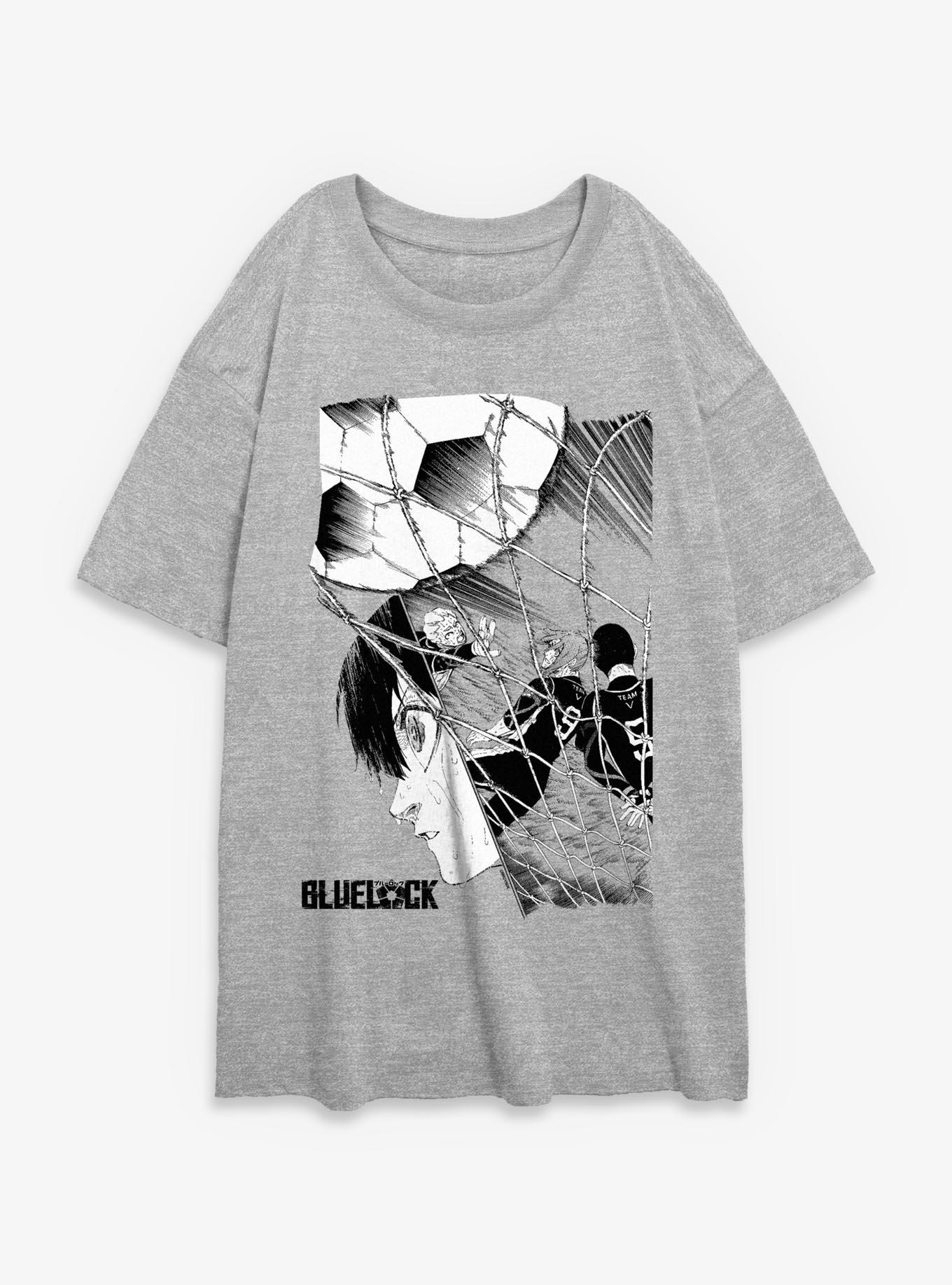 Blue Lock Goal! Girls Oversized T-Shirt, ATH HTR, hi-res view 1