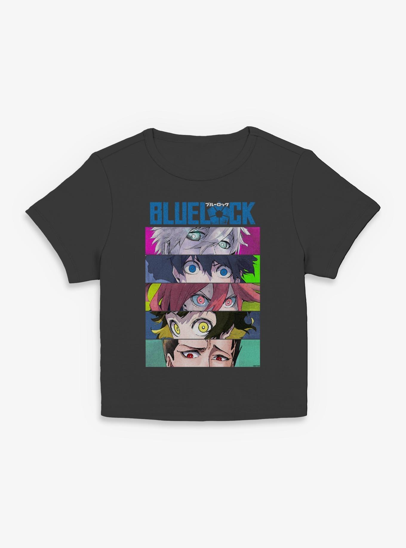 Blue Lock Eye Panels Girls Baby T-Shirt, BLACK, hi-res view 1