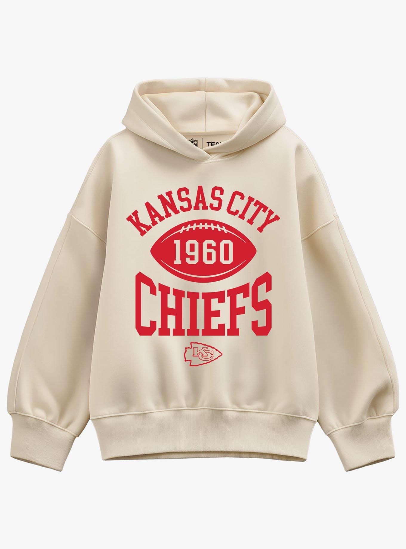 NFL Kansas City Chiefs Pro Block Football Girls Oversized Hoodie
