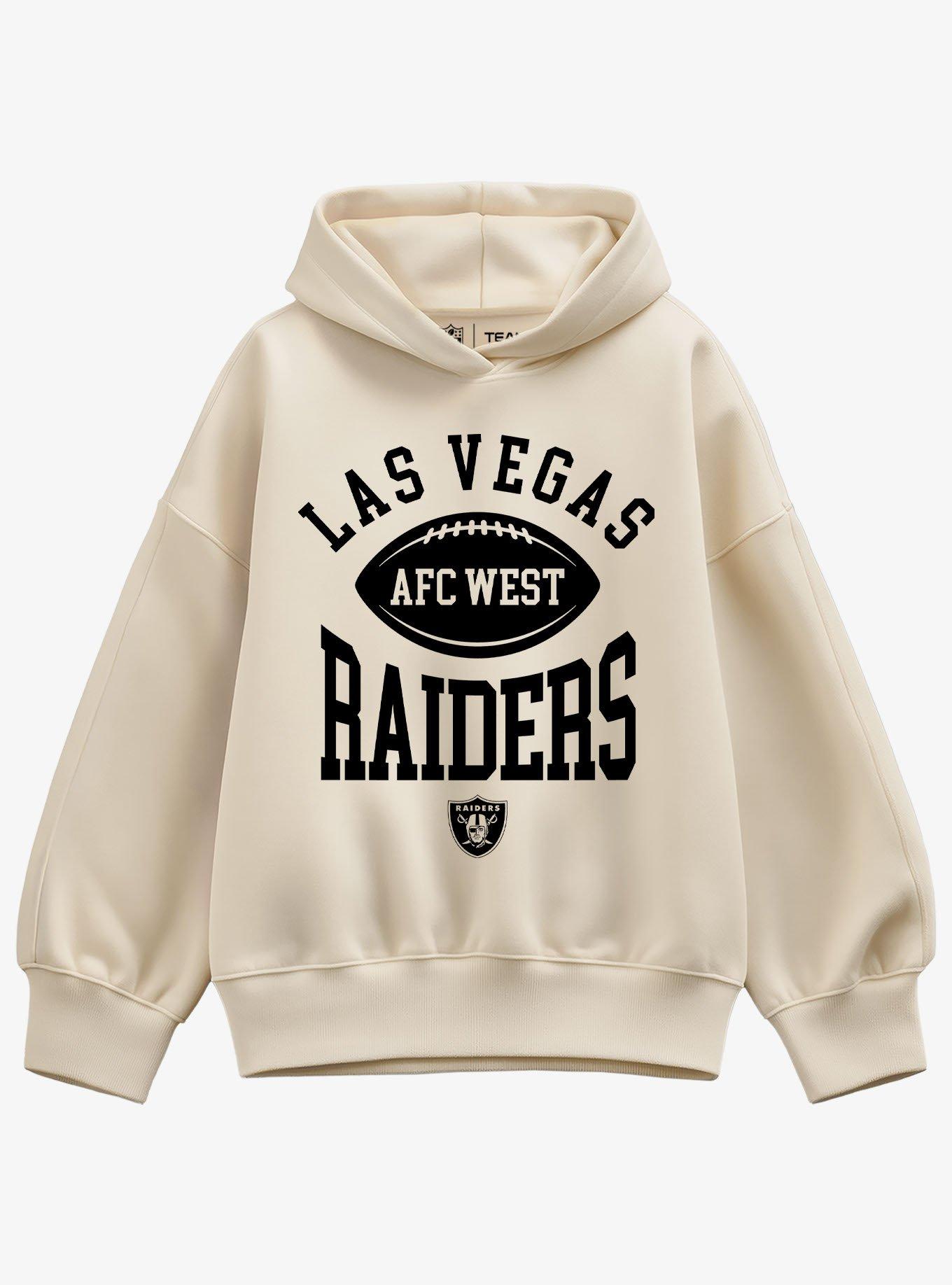 NFL Las Vegas Raiders Pro Block Football Girls Oversized Hoodie