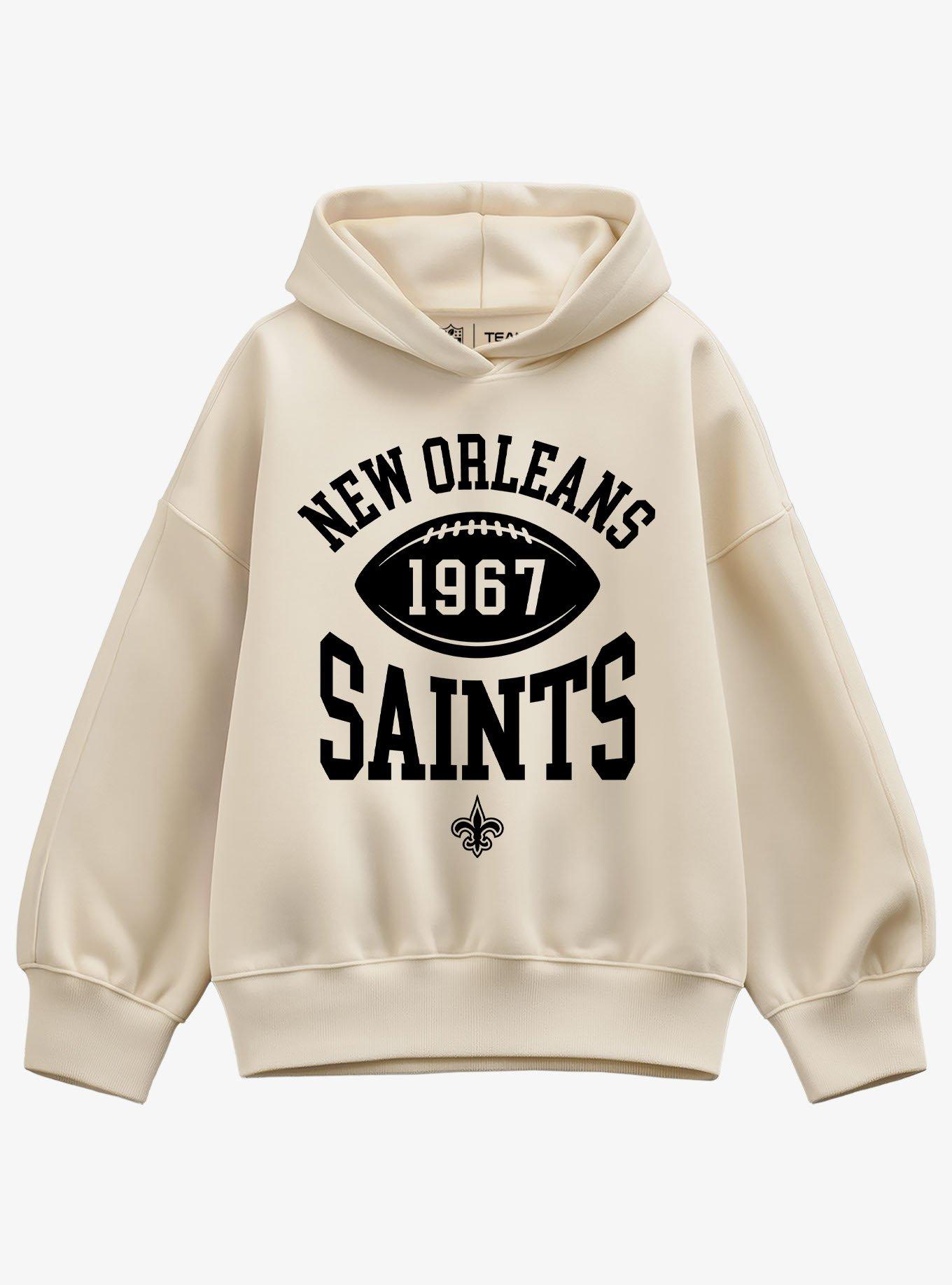 NFL New Orleans Saints Pro Block Football Girls Oversized Hoodie