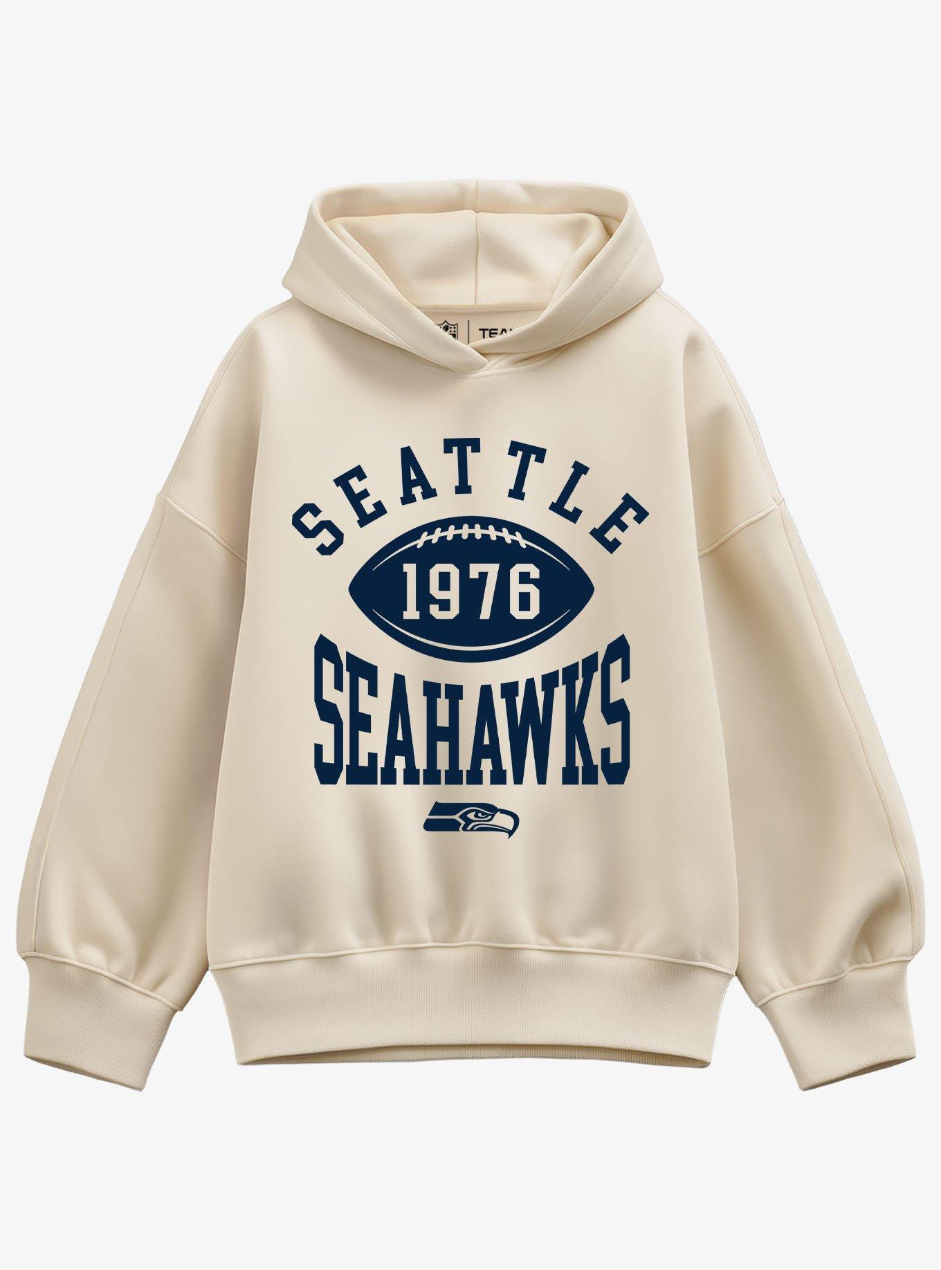 NFL Seattle Seahawks Pro Block Football Girls Oversized Hoodie