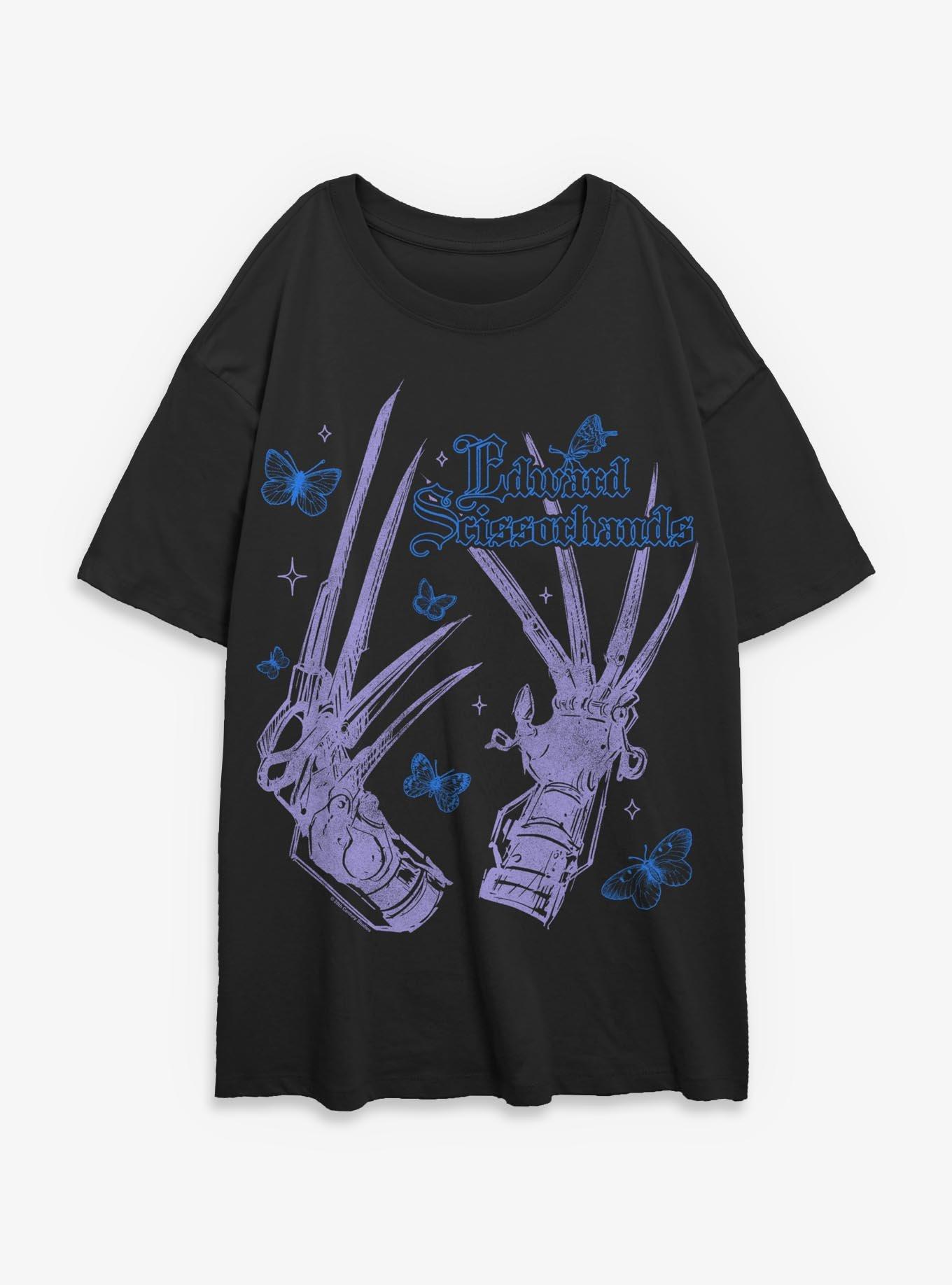 Edward Scissorhands Enchanted Hands Butterflys Womens Oversized T-Shirt BoxLunch Exclusive