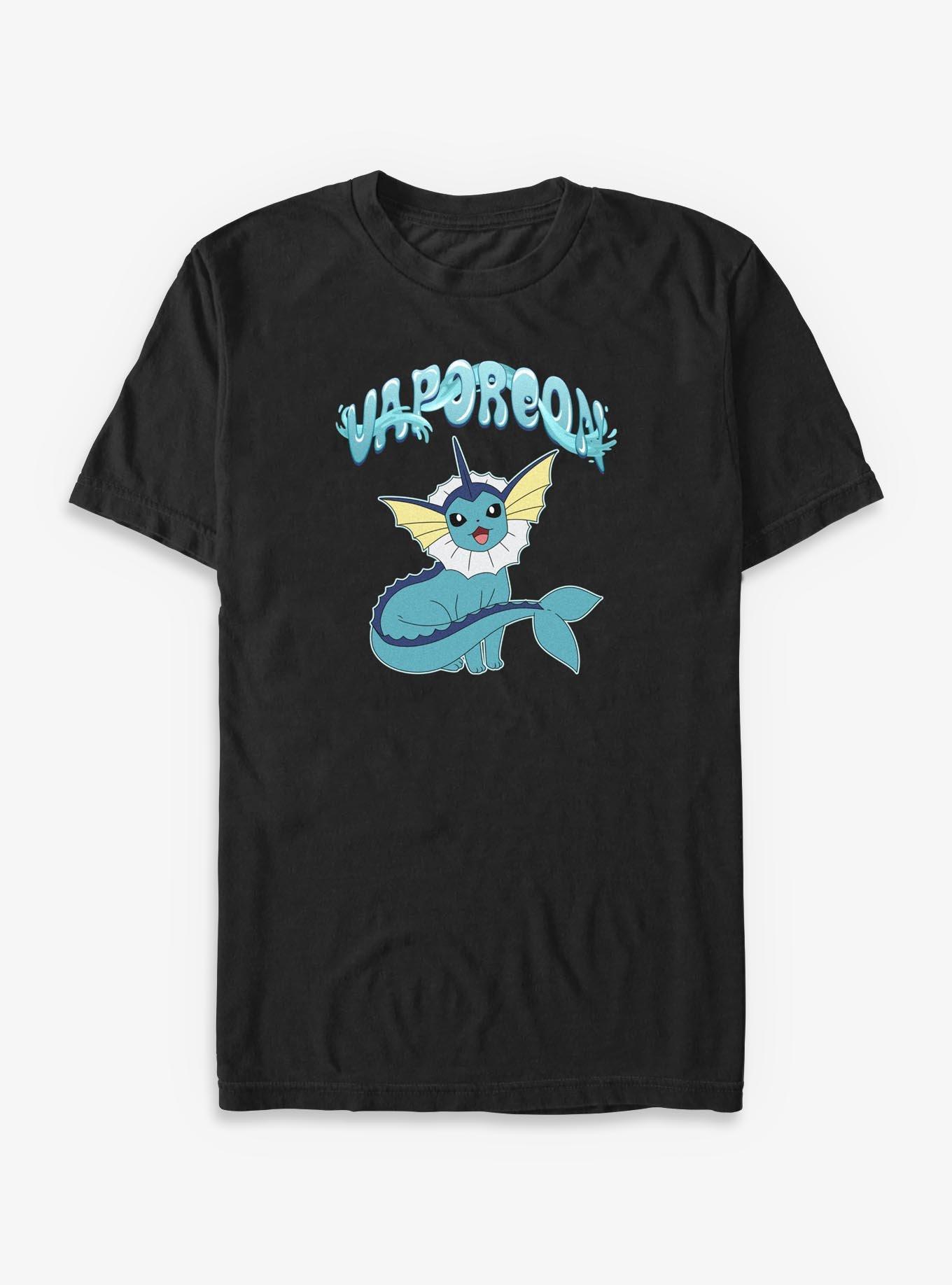 Pokemon Vaporeon Water Bubble Big & Tall T-Shirt, BLACK, hi-res view 1
