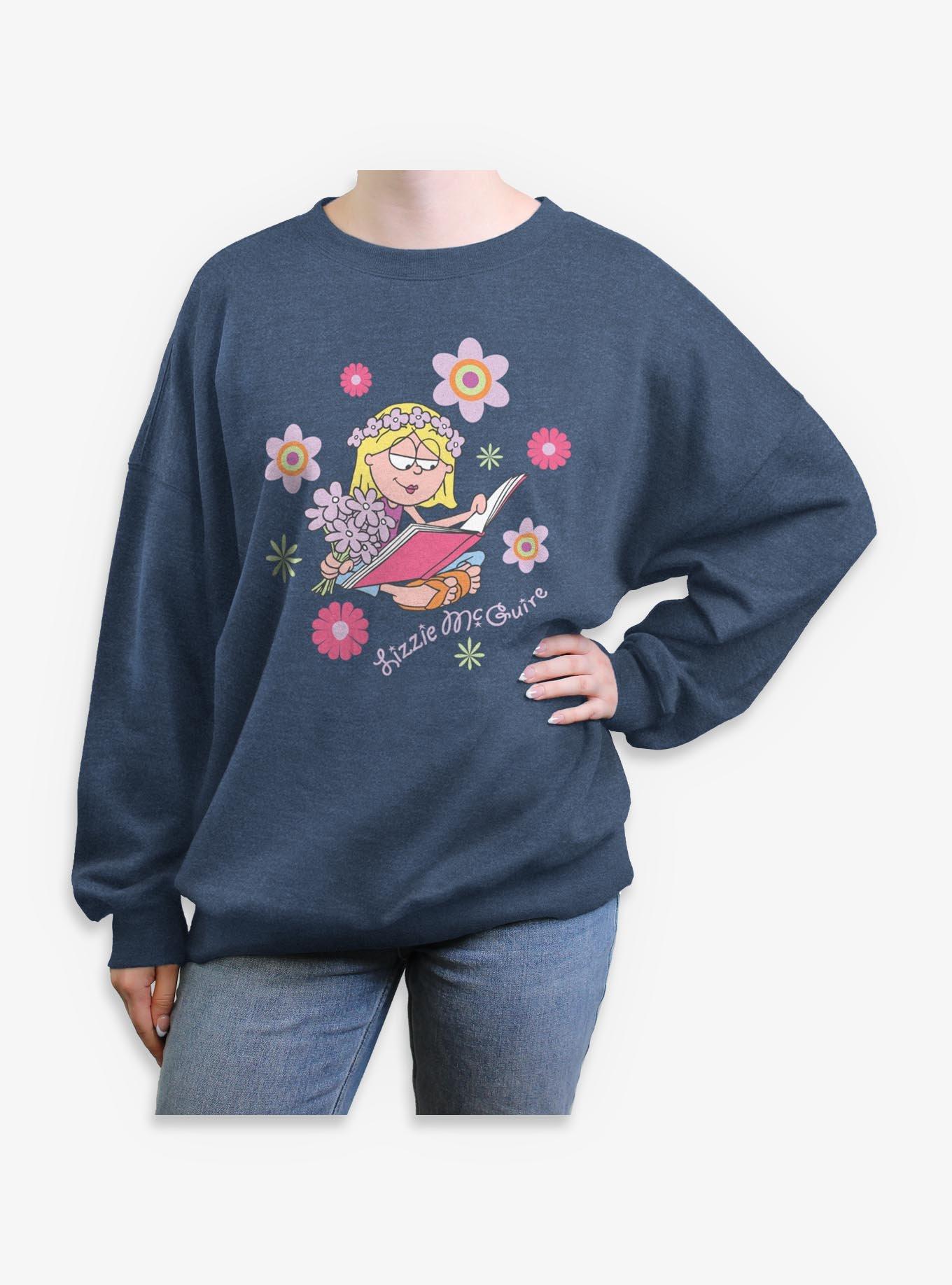 Disney Lizzie McGuire Groovy Reading Time Womens Oversized Sweatshirt
