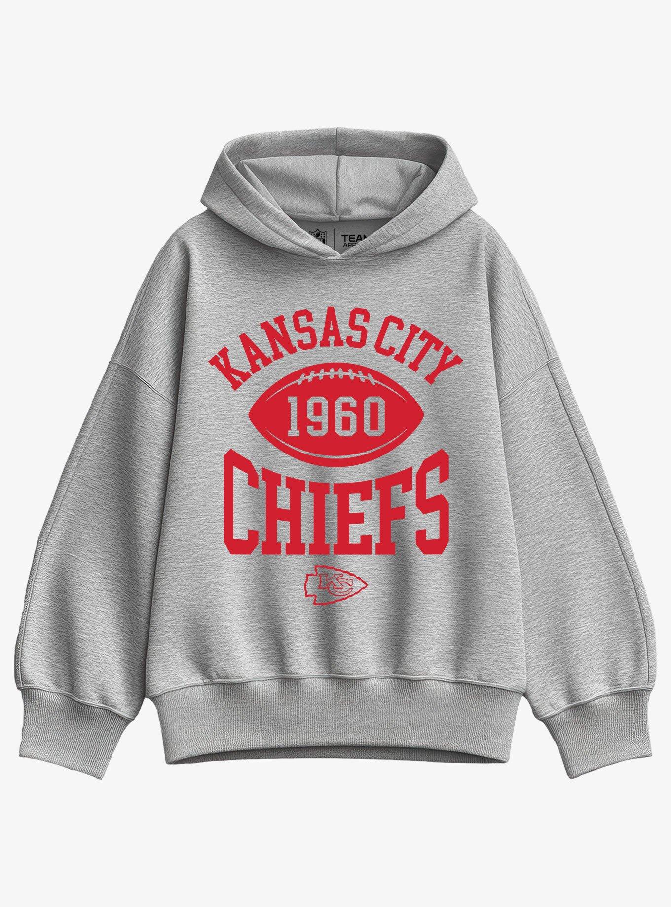 NFL Kansas City Chiefs Pro Block Football Girls Oversized Hoodie