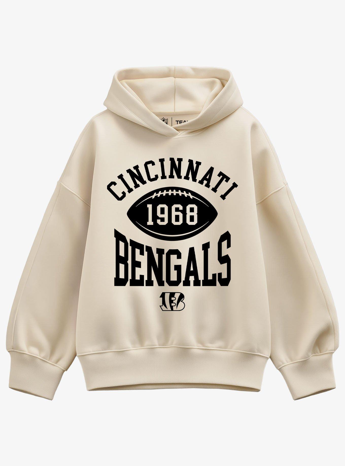 NFL Cincinnati Bengals Pro Block Football Womens Oversized Hoodie