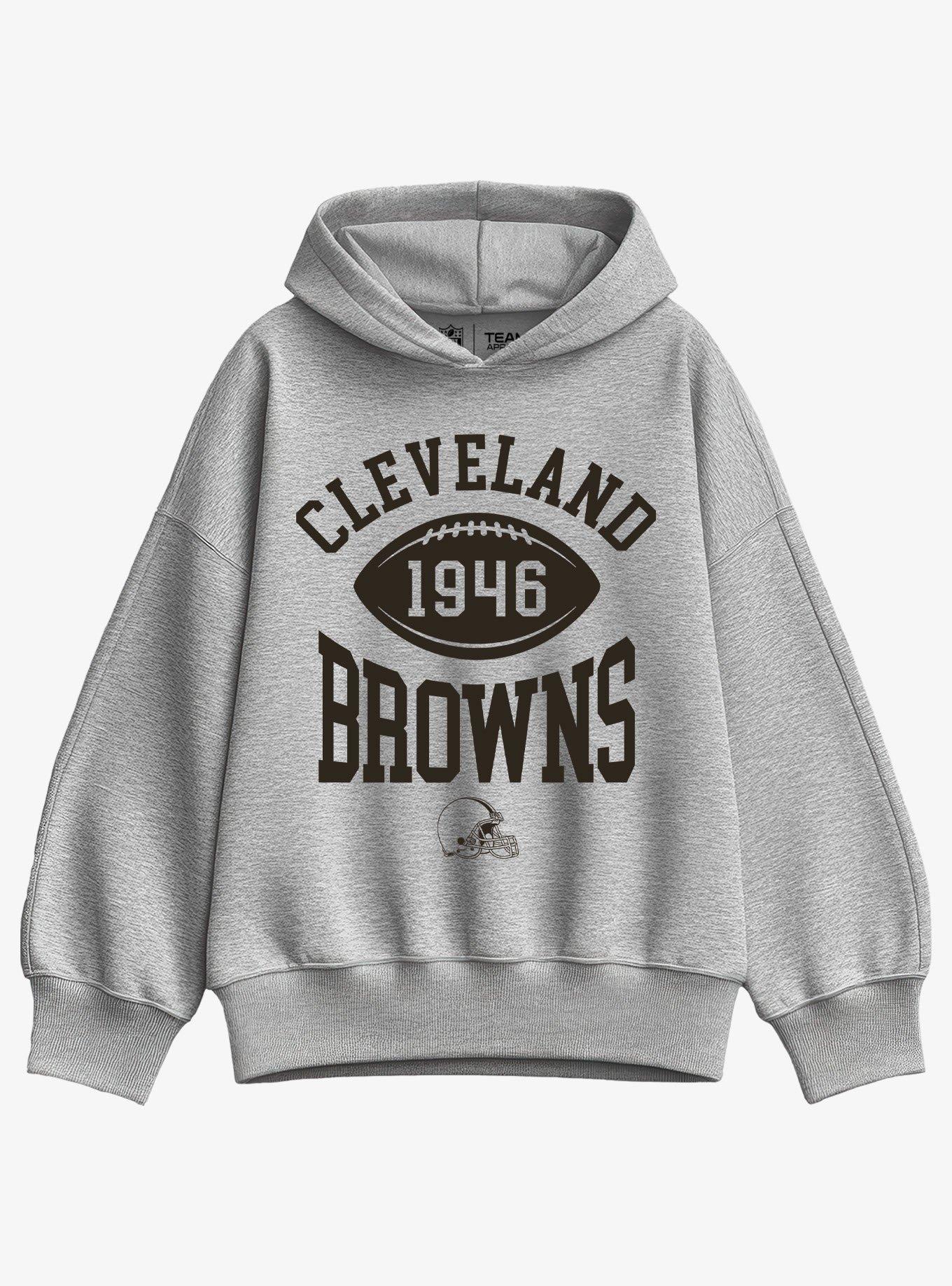 NFL Cleveland Browns Pro Block Football Girls Oversized Hoodie