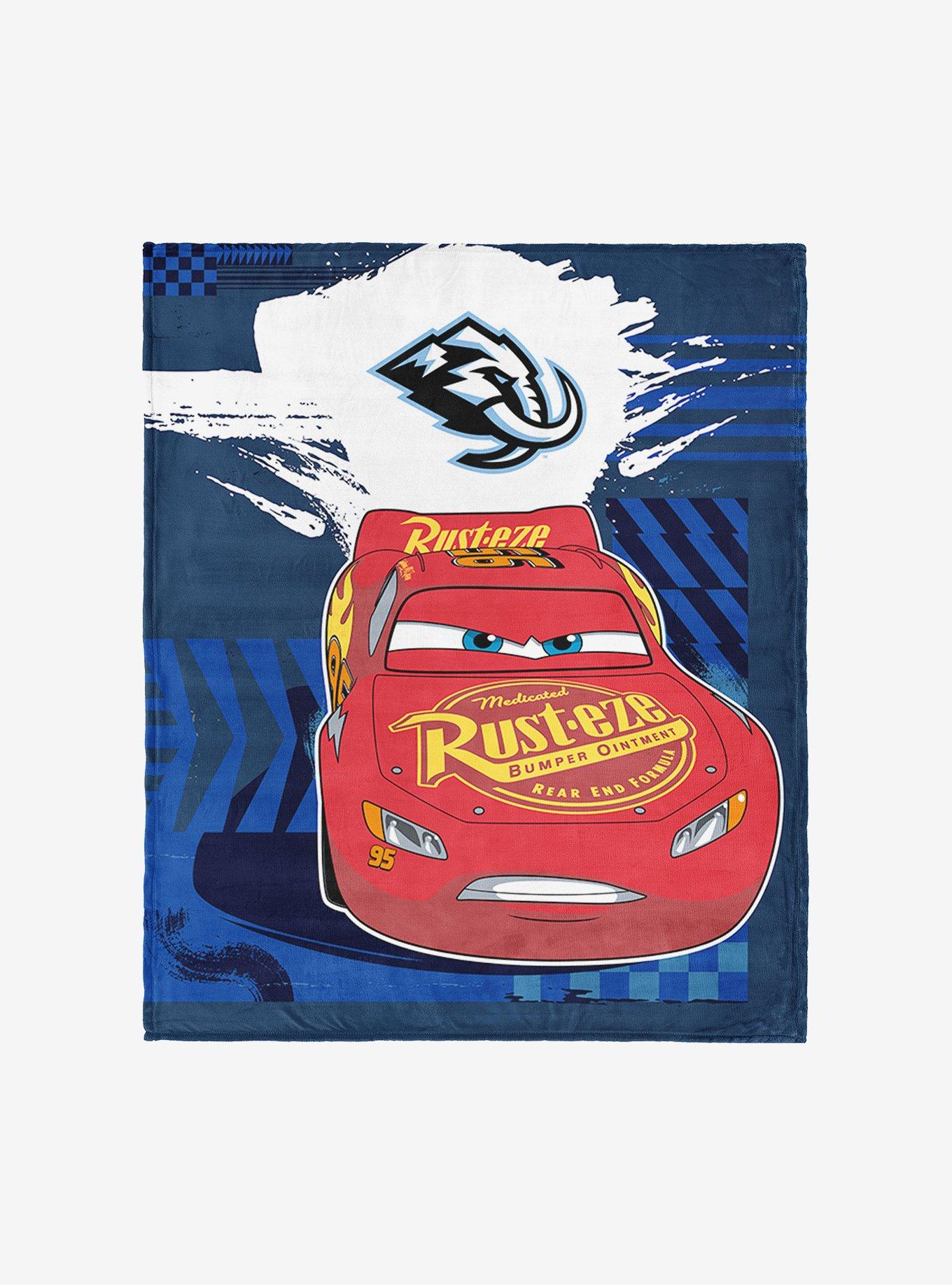 NHL Utah Mammoth Disney Cars Lap Time Navy Silk Touch Throw Blanket, , hi-res view 1