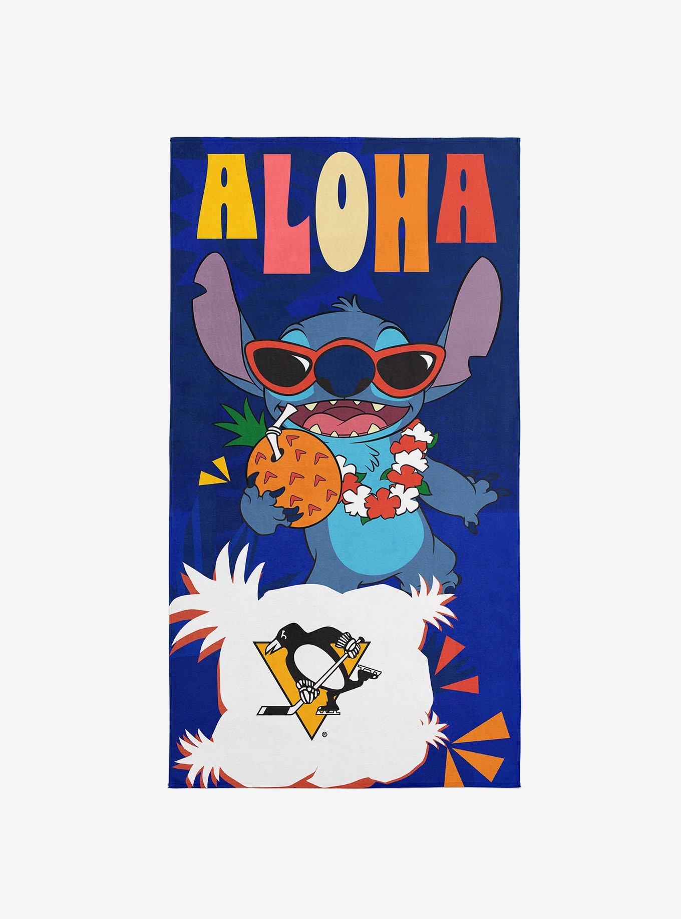 NHL Pittsburgh Penguins Disney Lilo & Stitch Tropic Royal Microfiber Beach Towel