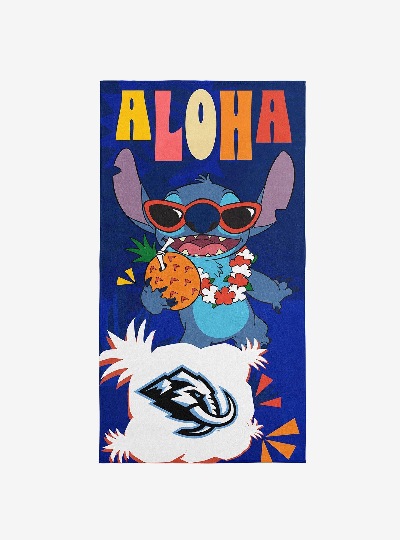 NHL Utah Mammoth Disney Lilo & Stitch Tropic Royal Microfiber Beach Towel