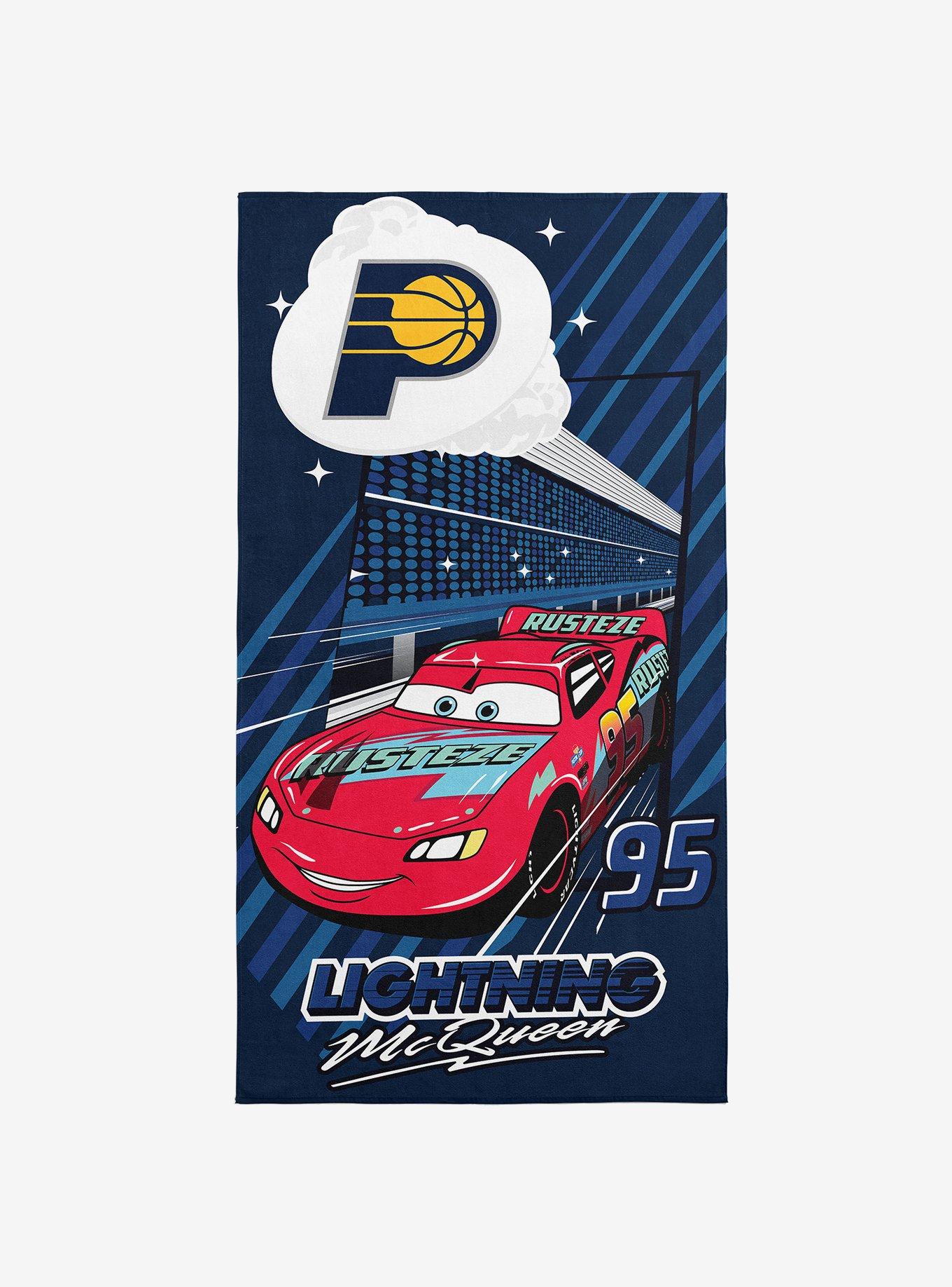 NBA Indiana Pacers Disney Cars Speedline Navy Microfiber Beach Towel
