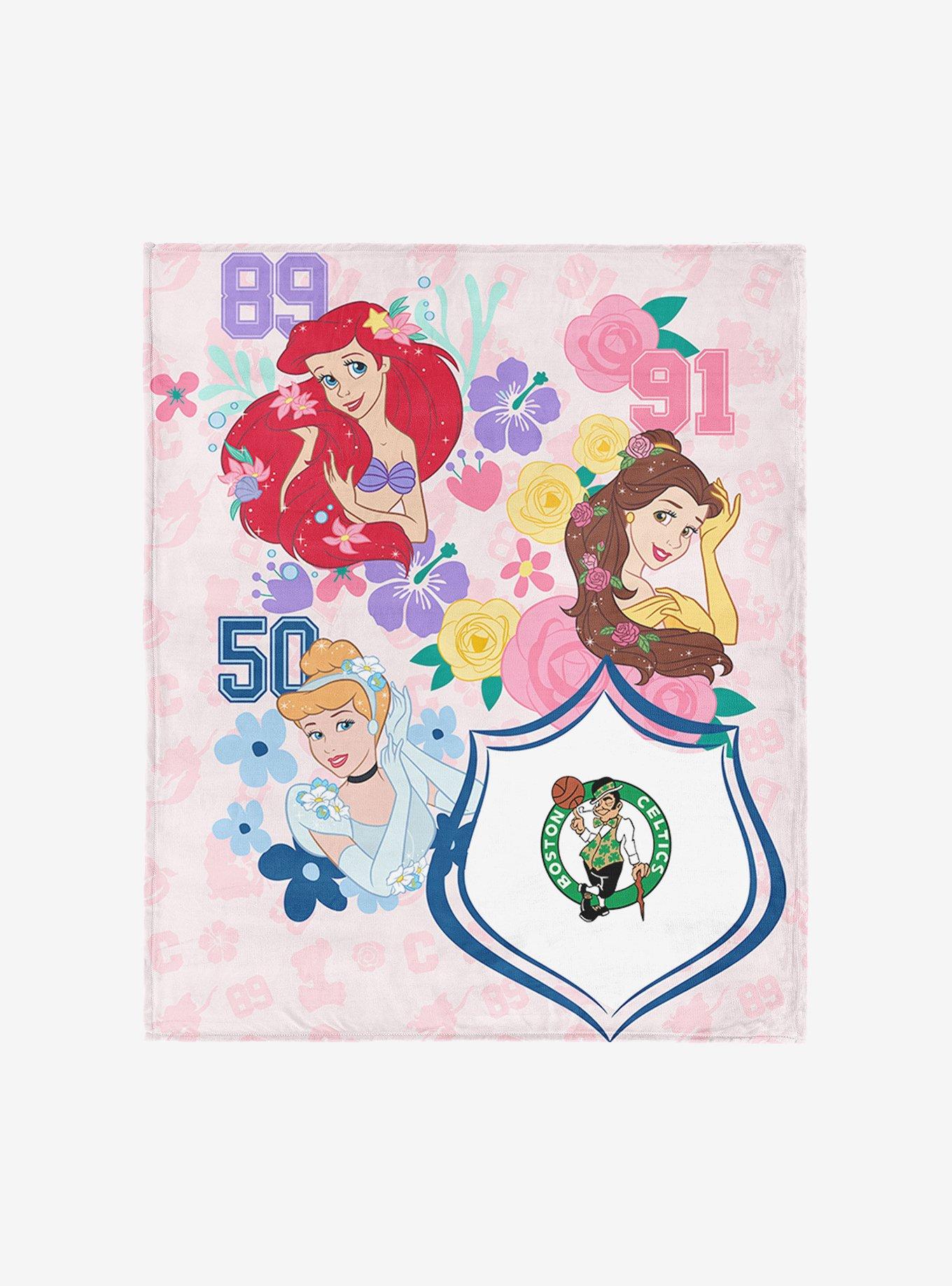 NBA Boston Celtics Disney Princesses Game On Girls Pink Silk Touch Throw Blanket